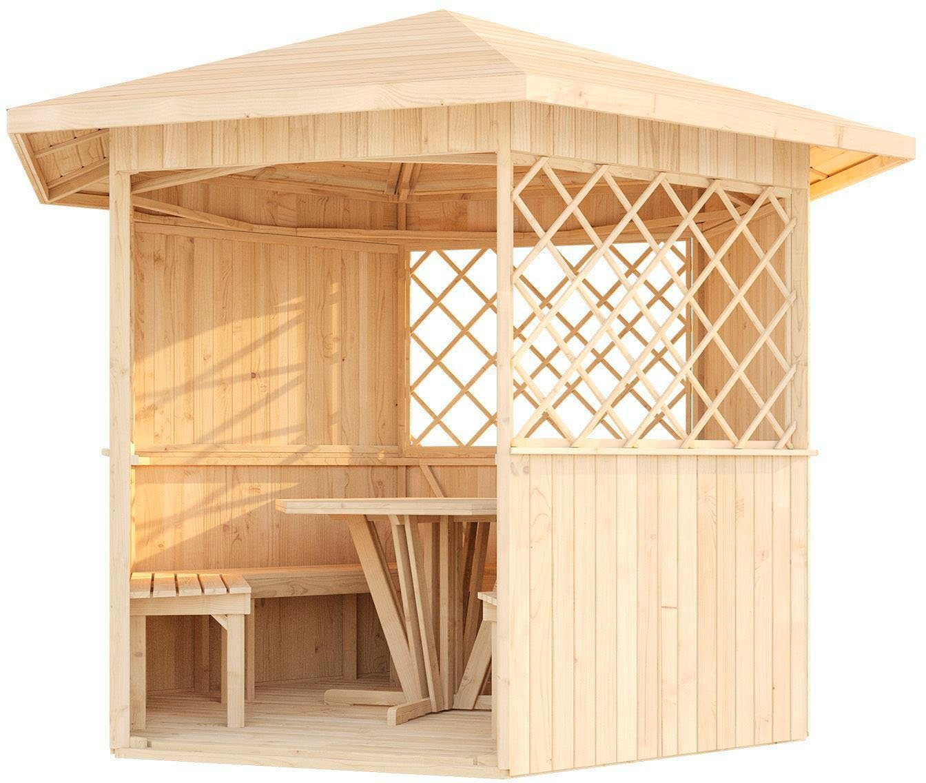 weka Pavillon 233 "Всеs dabei", 18 mm Massivholzboden