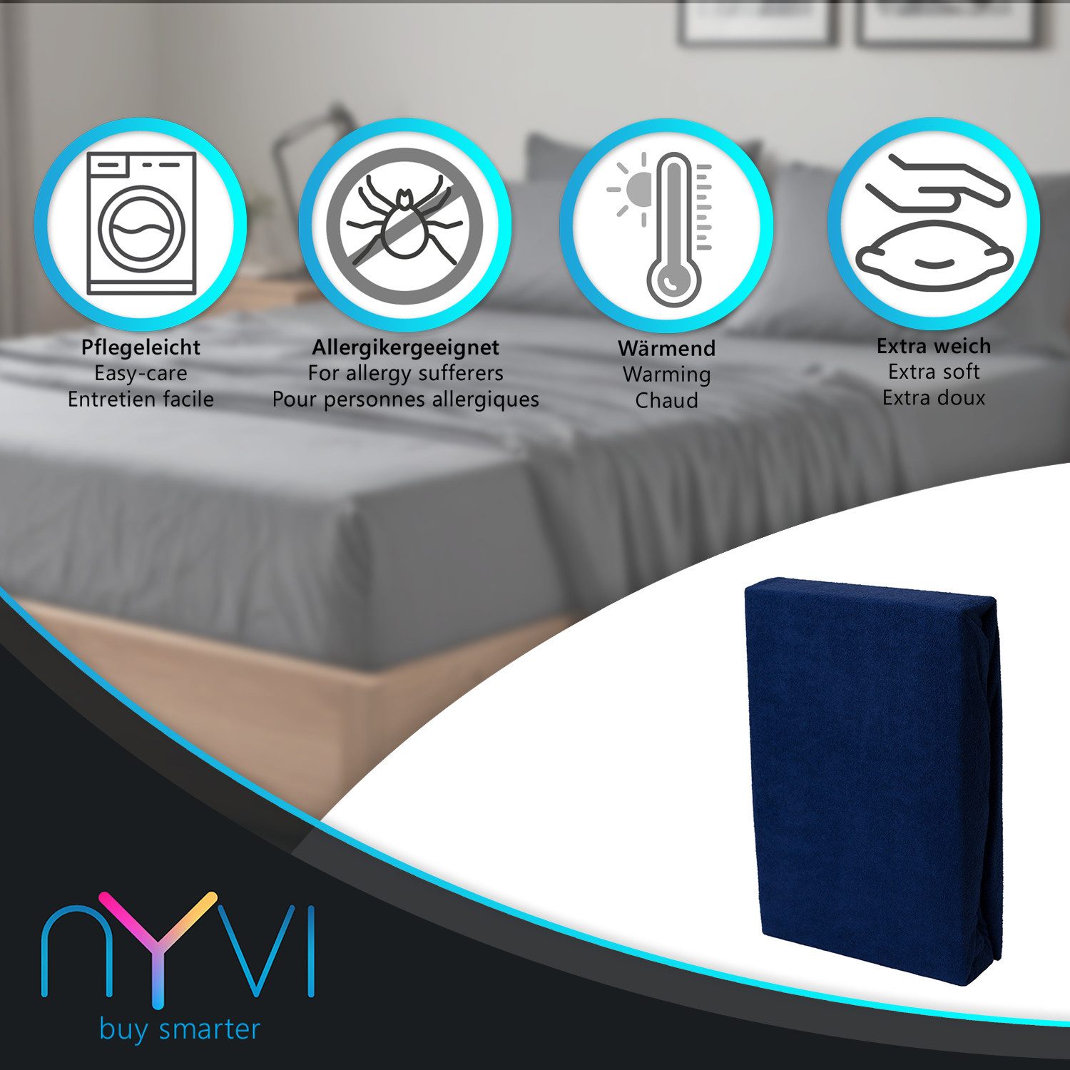 NYVI Spannbettlaken Spannbettlaken DreamScience Frottee für günstig online kaufen