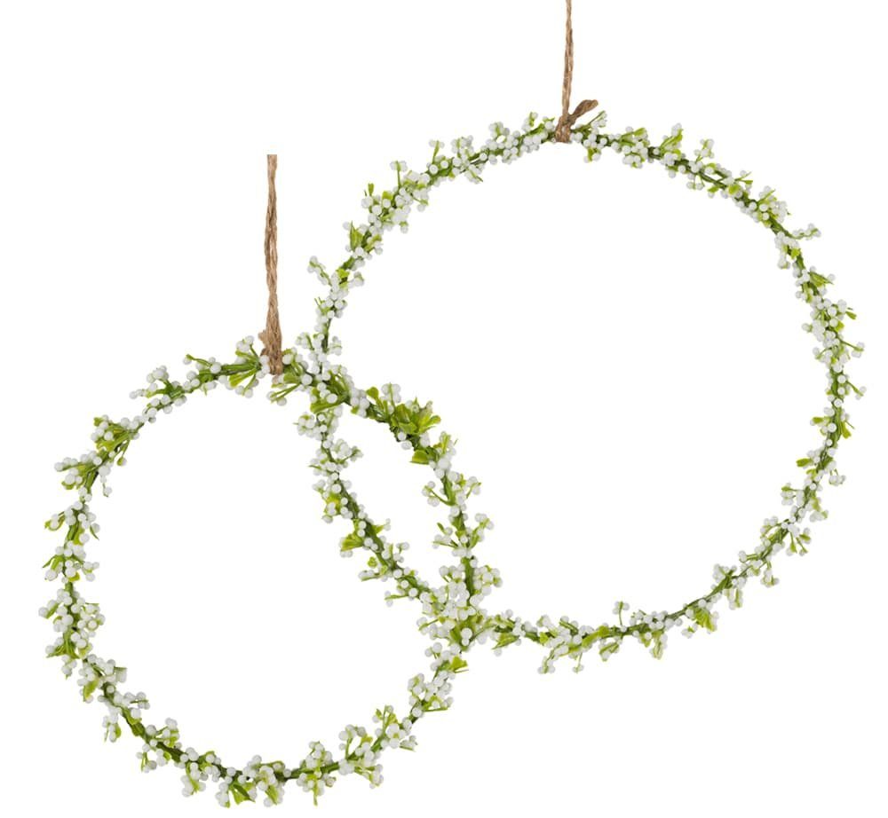 matches21 HOME & HOBBY Dekokranz Blumenring Schleierkraut Reif Dekokranz 2e günstig online kaufen