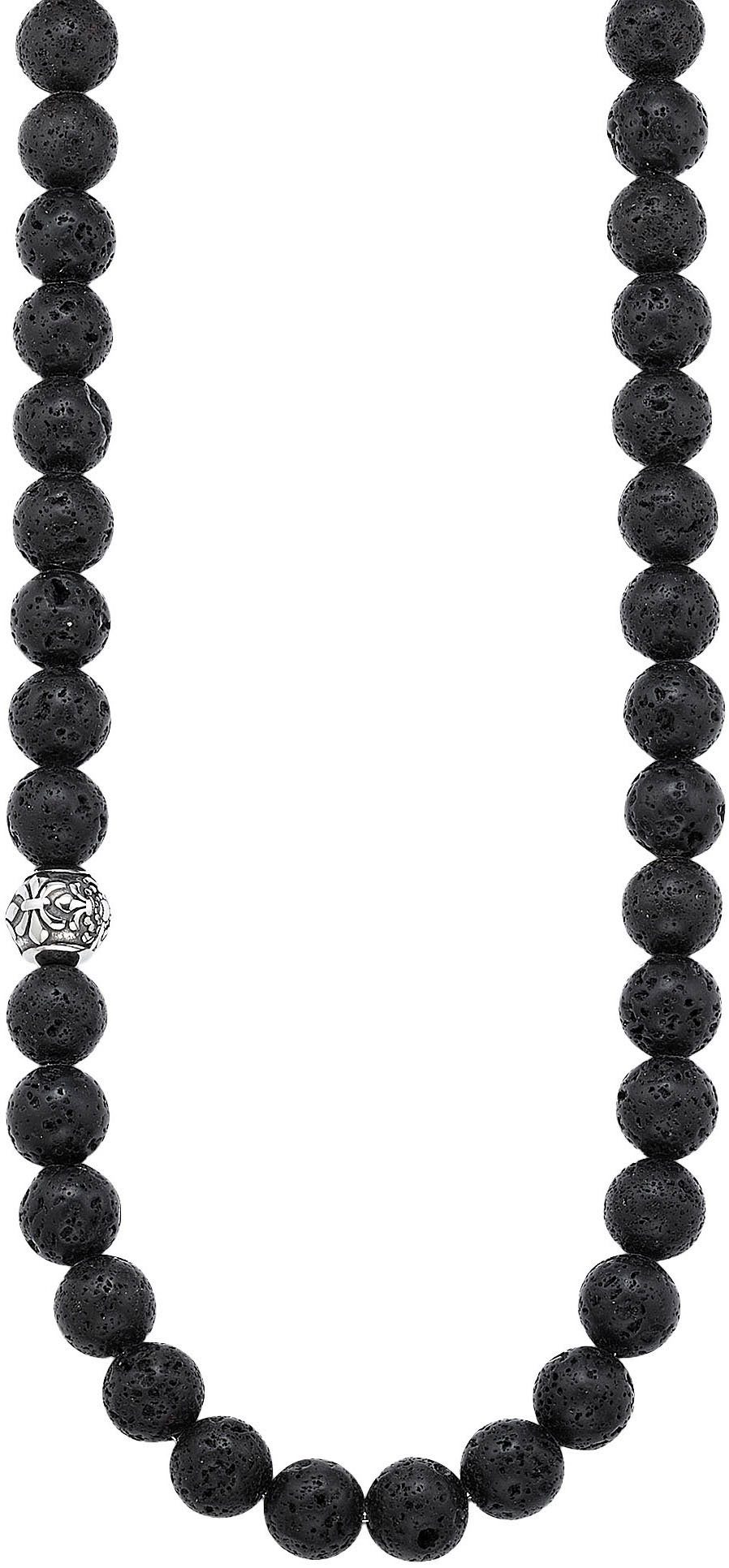 Bruno Banani Edelstahlkette Schmuck Geschenk Lavasteinkette, mit Lavastein