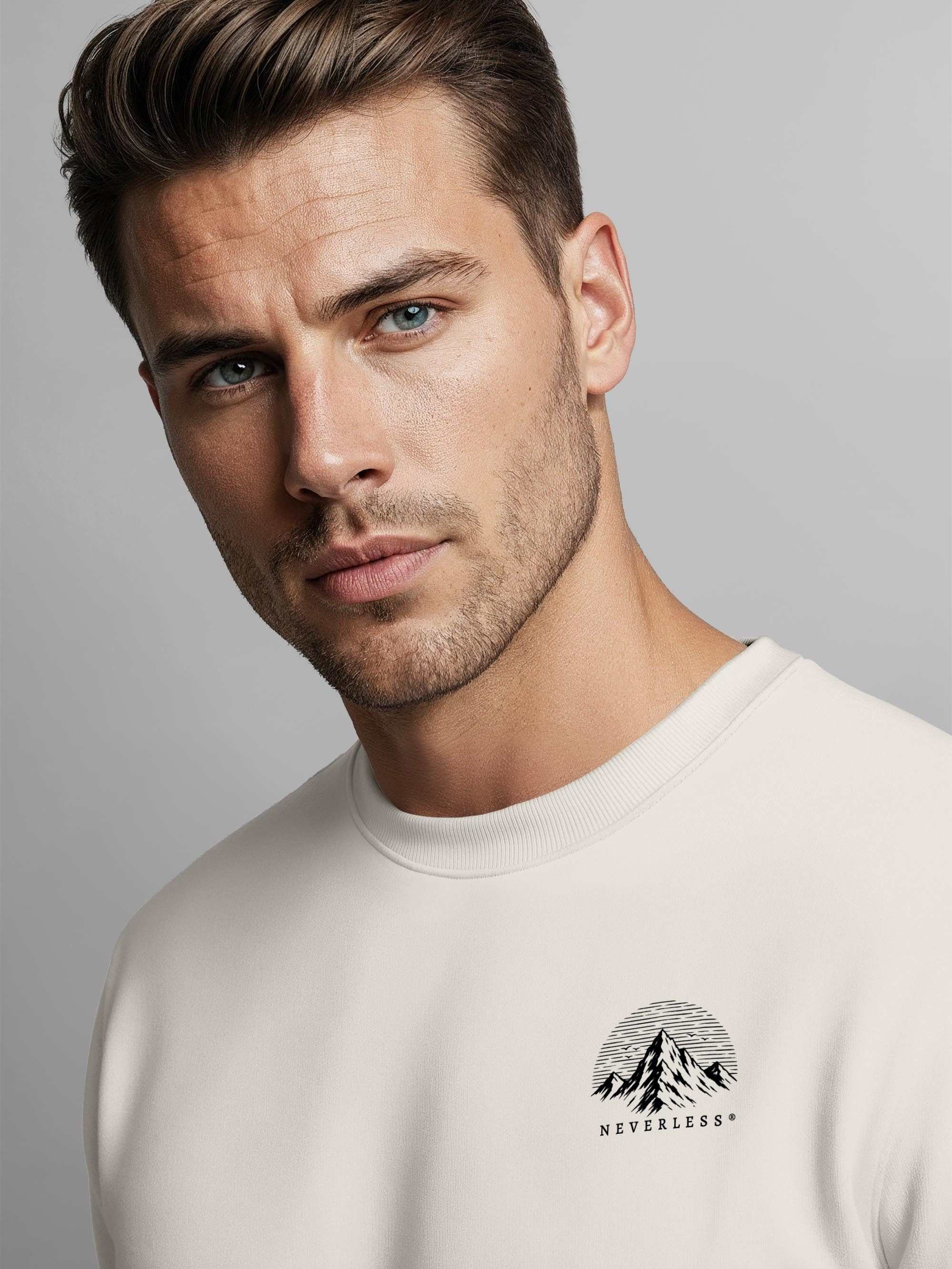 Neverless Sweatshirt Herren Sweatshirt mit Rückenprint - Into the Unknown - Regular Fit – Bild 5 von 5