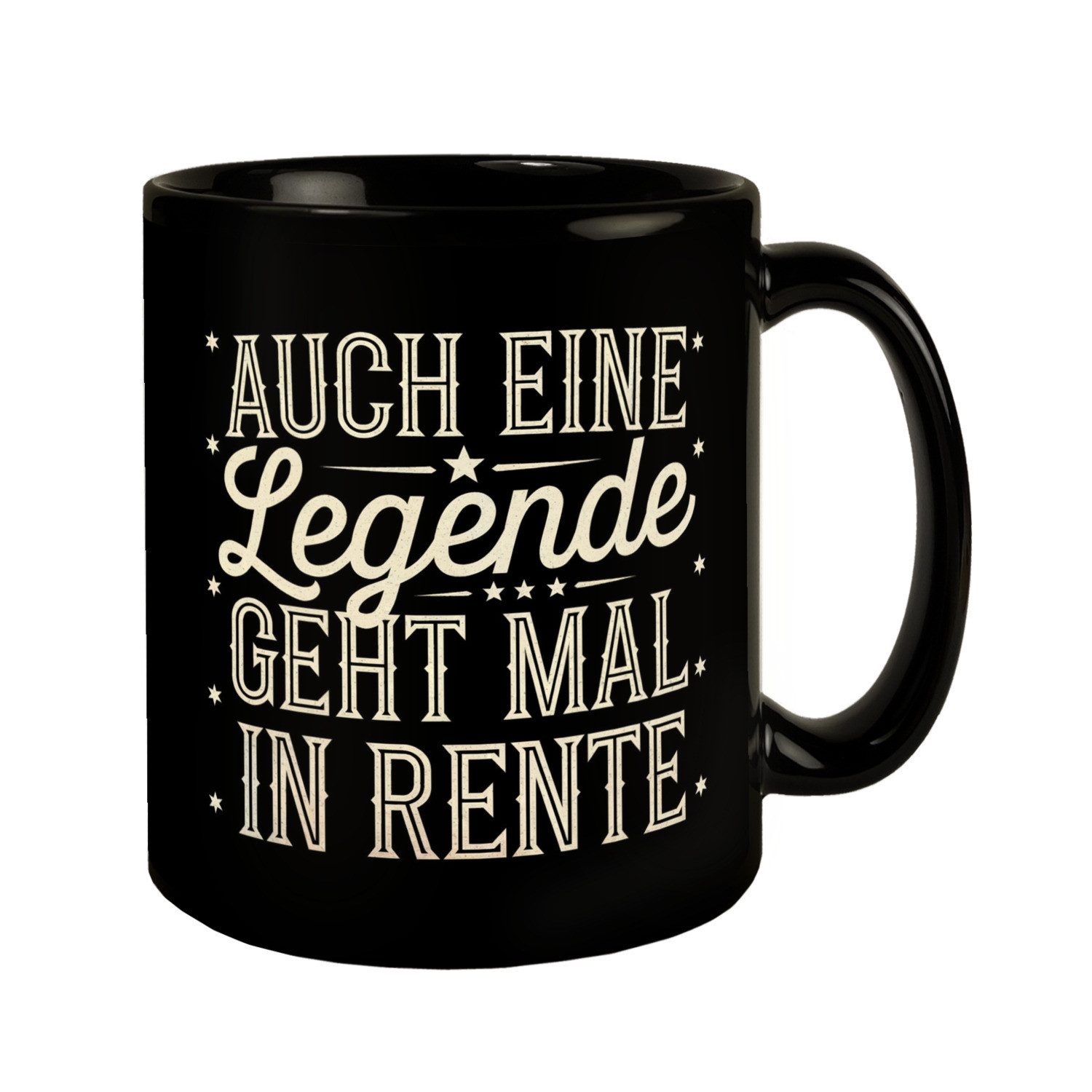 Tasse Ruhestand Rentenlegende mit Sternen Tasse