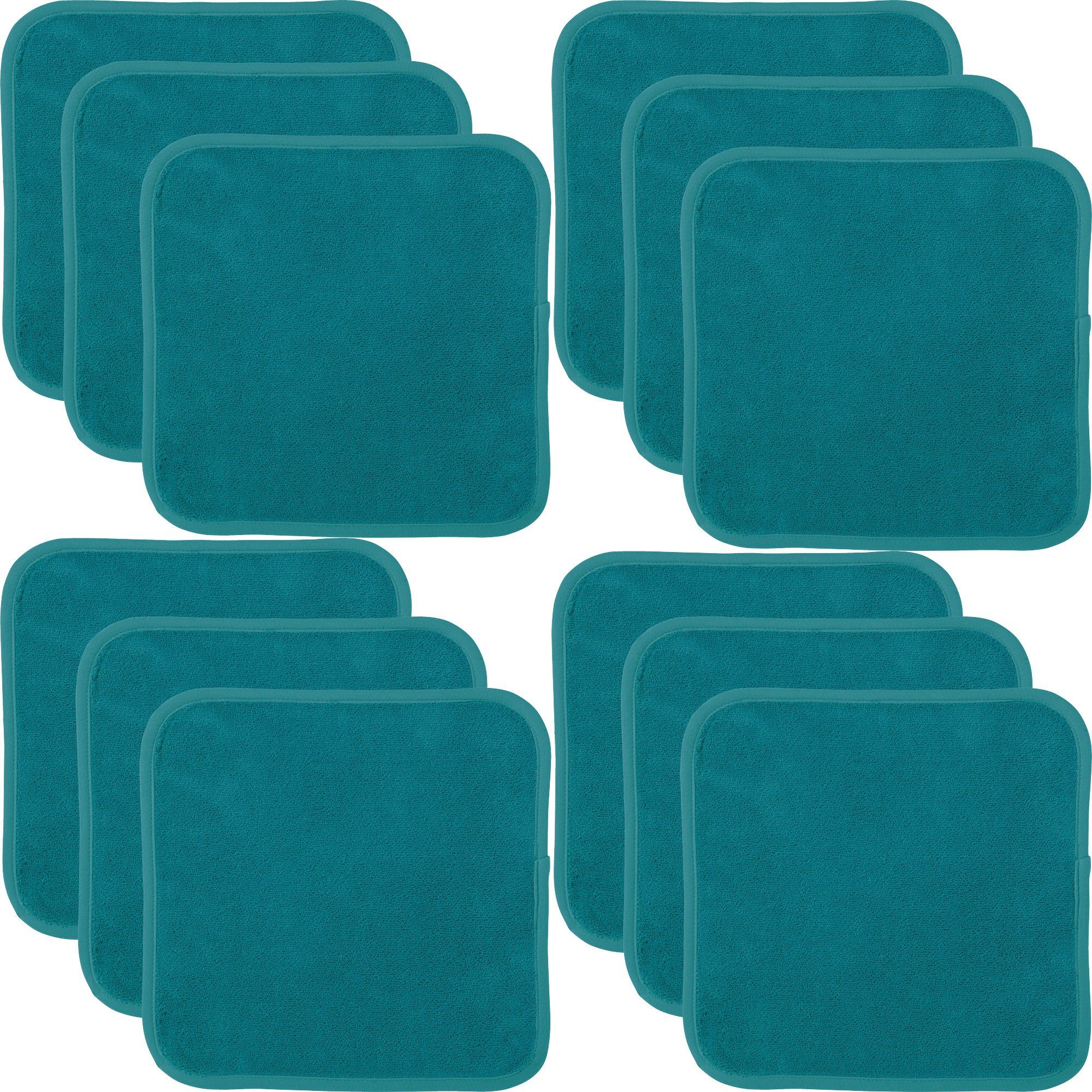 Erwin Müller Seiftuch Abschminktuch 12er-Pack, Microfaser, Microfaser Uni