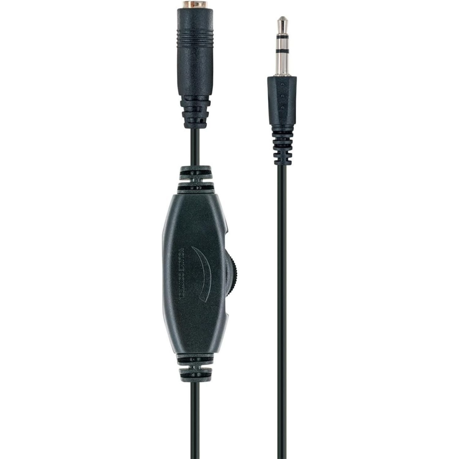 Schwaiger 3,5mm Klinken-Verlängerung 3m Lautstärkenregler Audio-Kabel, 3,5mm Klinke, 3,5mm Klinke (300 cm), Klinke Verlängerungskabel Fernbedienung TV Kopfhörer Klinke Stereo AUX