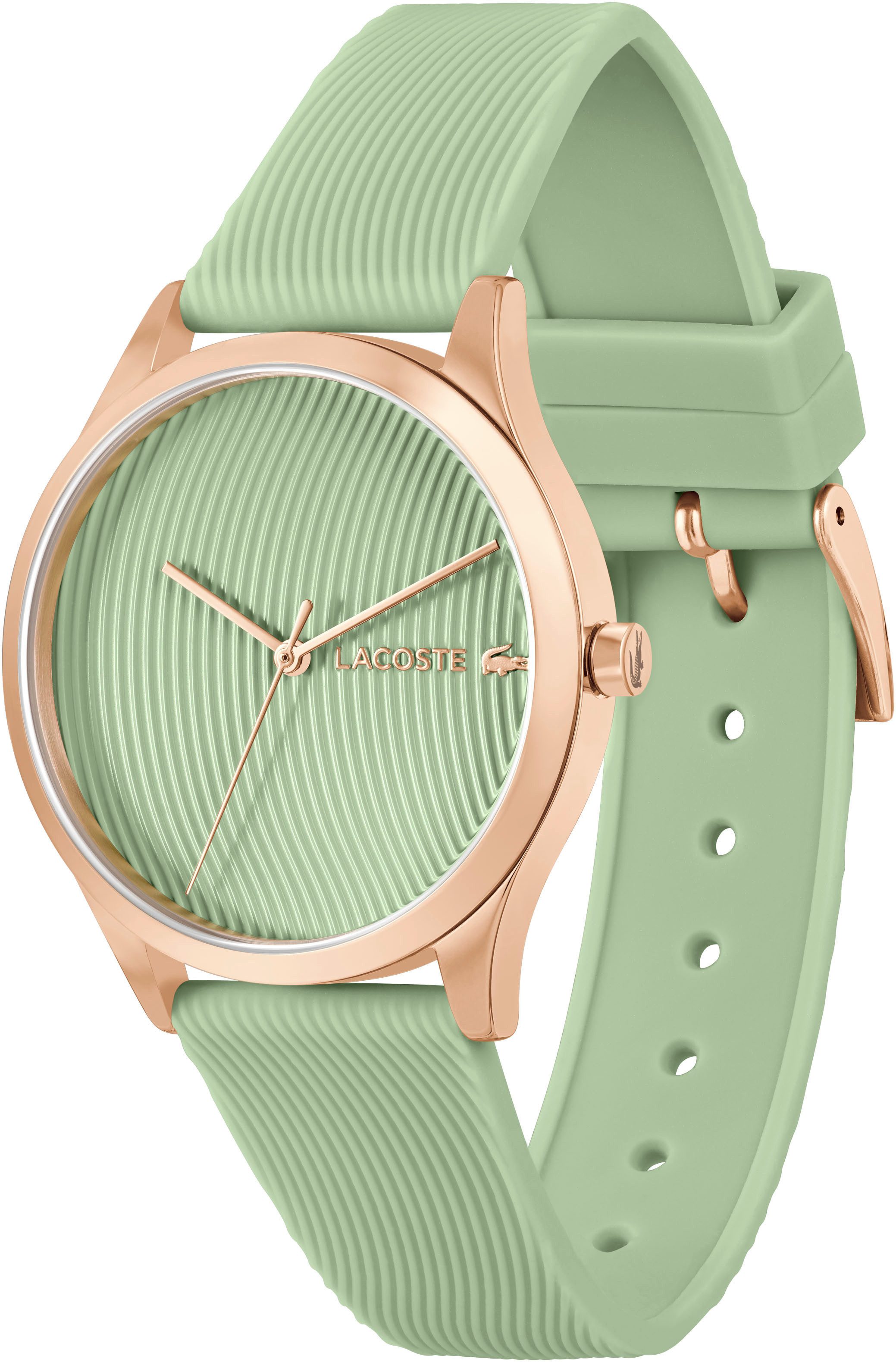 Lacoste Quarzuhr FALDA 2001354, Armbanduhr, Damenuhr, Mineralglas, analog, Silikonarmband