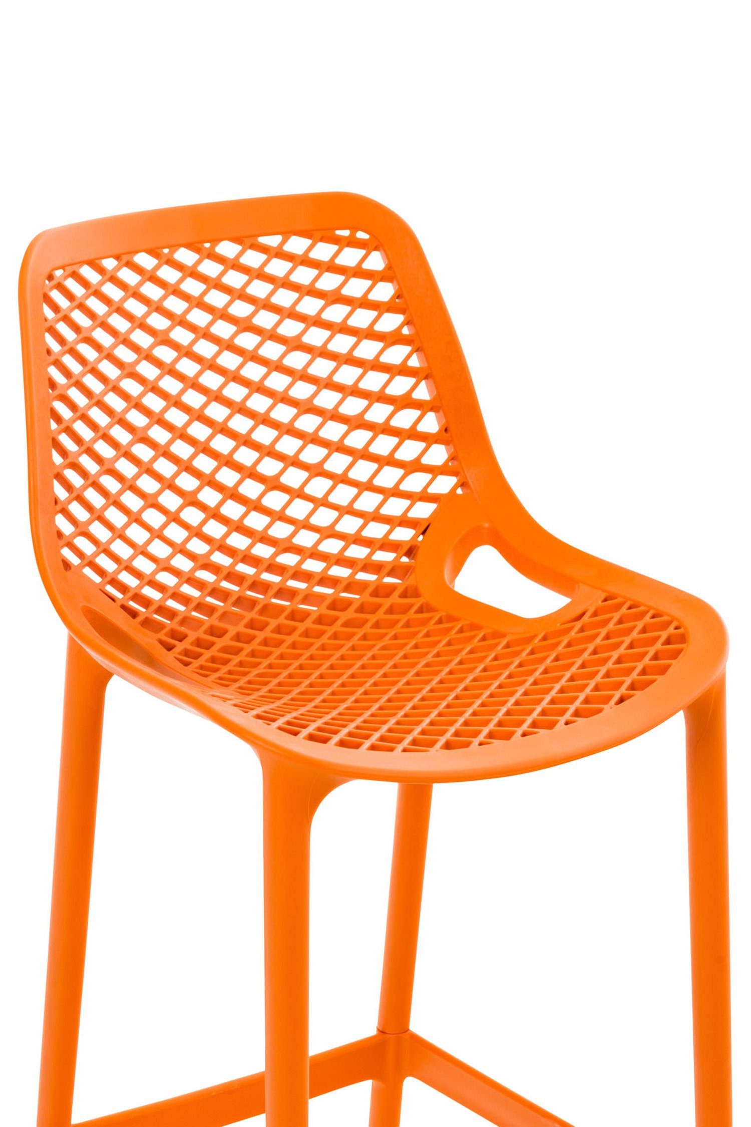 Fußstütze Kunststoff für (mit Barhocker - Sitzfläche: Theke Gestell Hocker Küche), Air Kunststoff TPFLiving Orange - & angenehmer