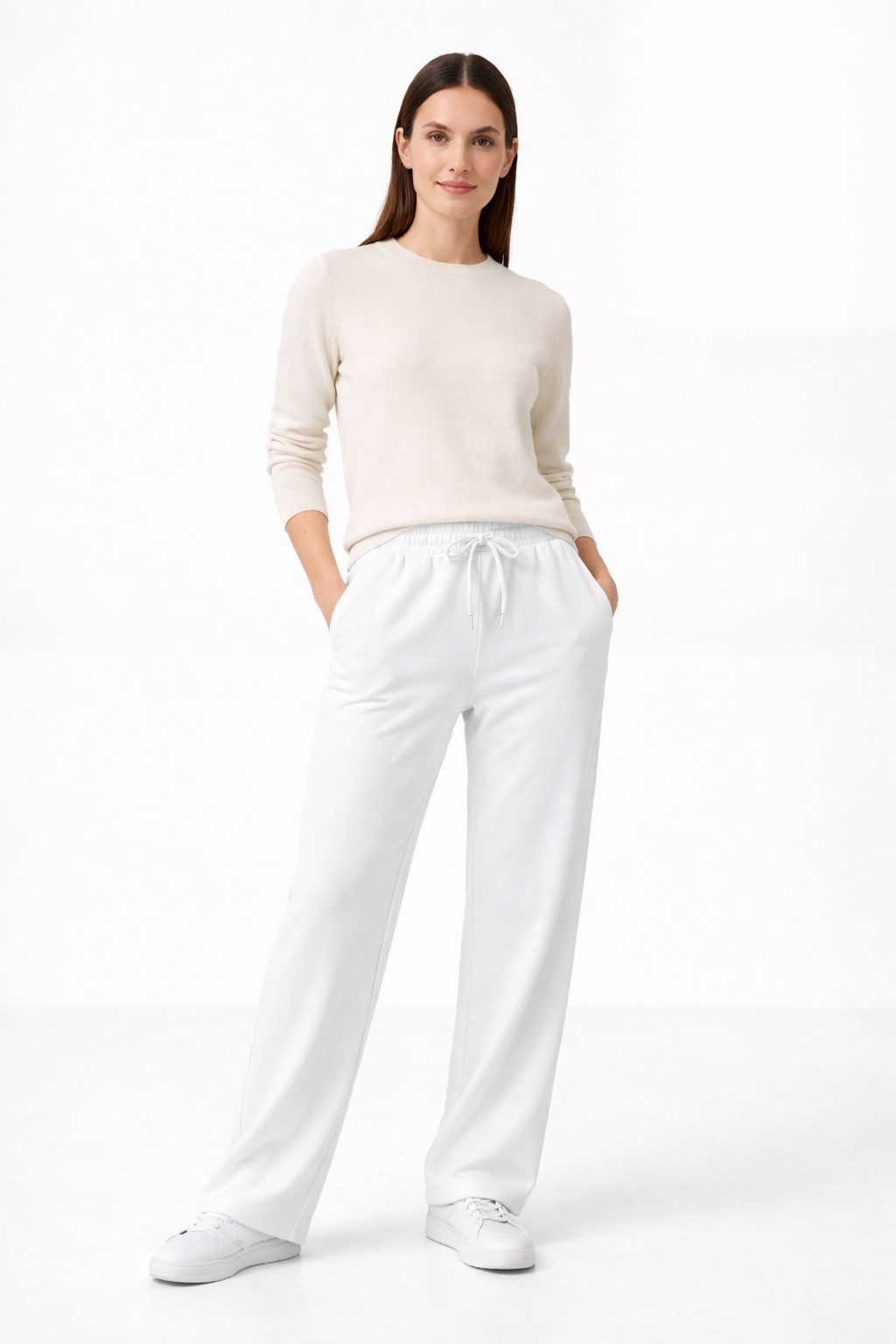 S&S Jogginghose Damen Sweathose Baumwolle Freizeit Sommer Hosen (Packung, 1-tlg., jogginghose für damen) mit High Waist & modernem Wide Leg Schnitt