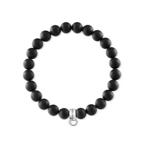 THOMAS SABO Charm-Armband Schwarz, X0219-023-11-L17,5, mit Obsidian