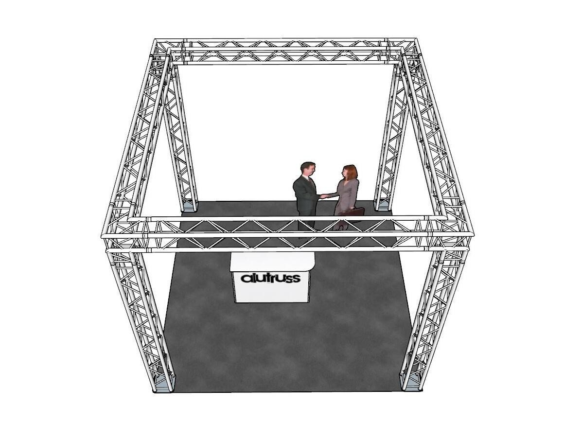 Thumbnail - Alutruss Rahmentraverse ALUTRUSS Traversenset QUADLOCK 6082 Quadrat 4x4x3,5m (BxTxH)