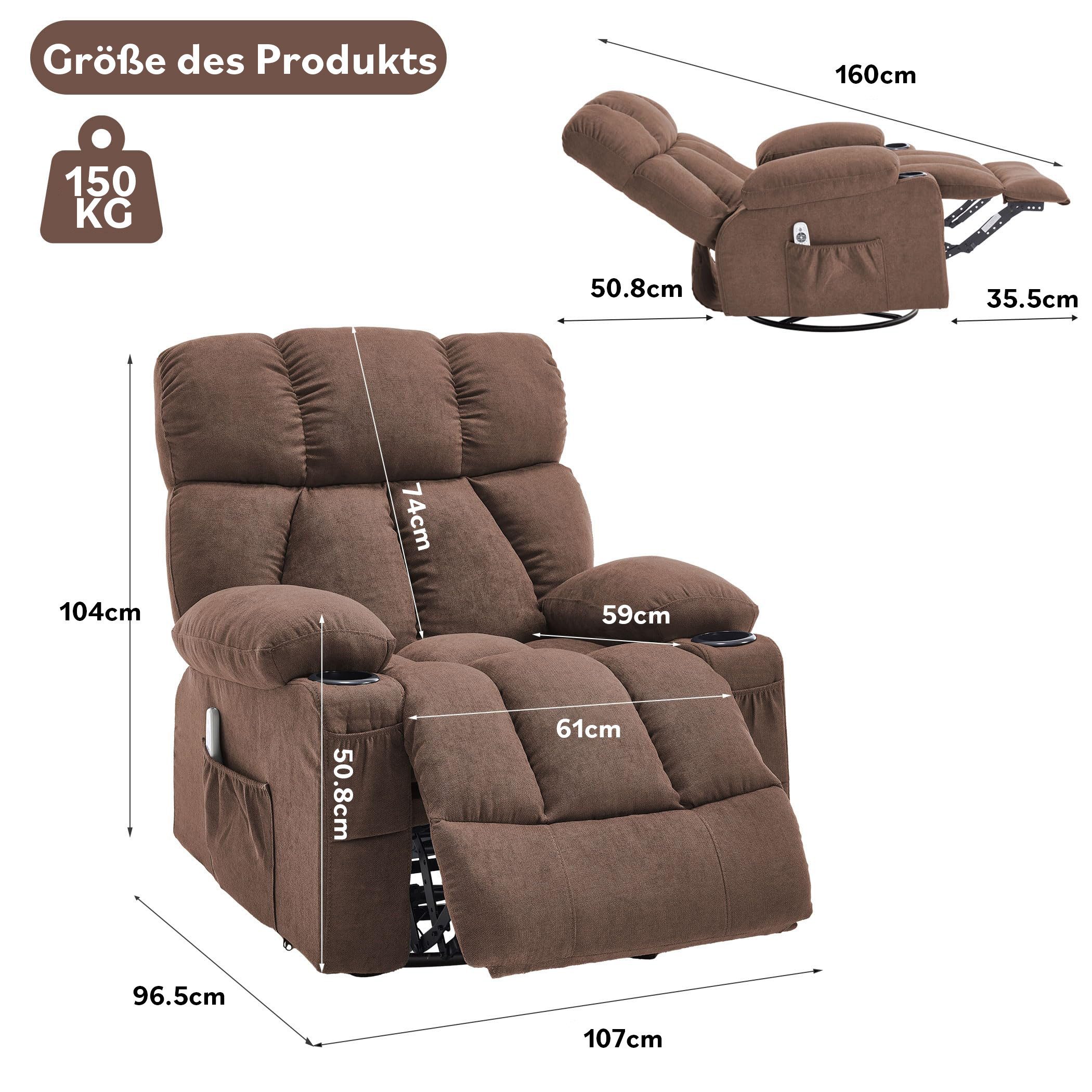 FANTASYLAB Relaxsessel Elektrisch Massagesessel, Fernsehsessel, Relaxstuhl günstig online kaufen