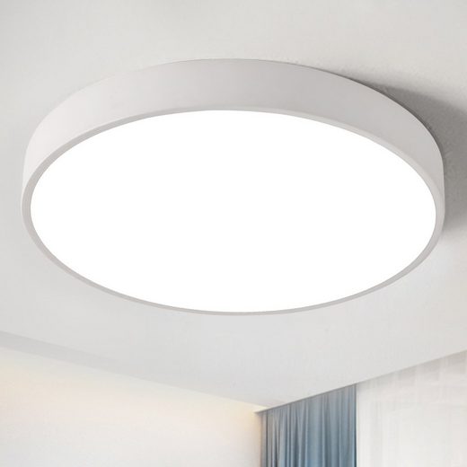 style home Deckenleuchte, LED Deckenlampe Küchenlampe 12W Warmweiß 3000K, Ø23cm, für Flur Diele Balkon Küche (Wei)
