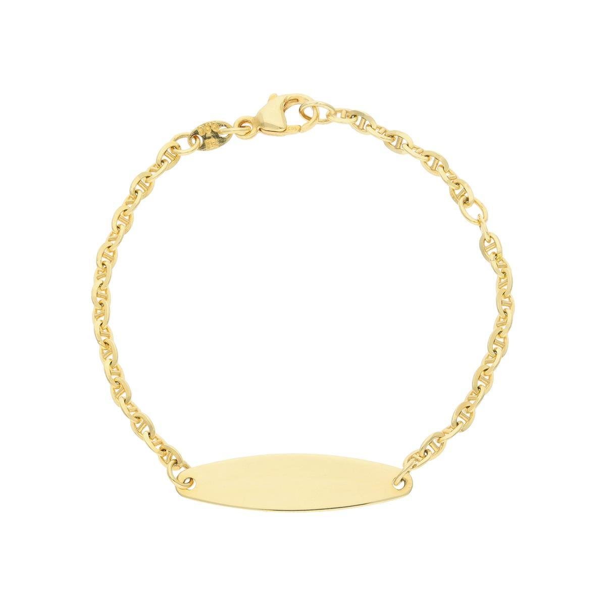 JuwelmaLux ID Armband JuwelmaLux Kinder-Identitätsarmbänder 585/000 (14 Karat) Gold mit Grav (kein Set, 1-tlg., kein Set)