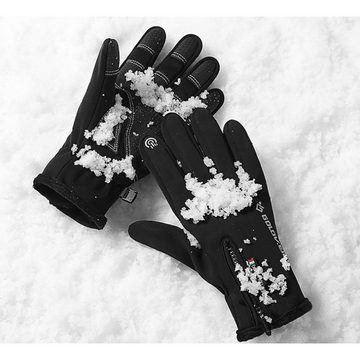GelldG Fahrradhandschuhe Winterhandschuhe Herren Damen, Füll Finger Touchscreen Handschuhe