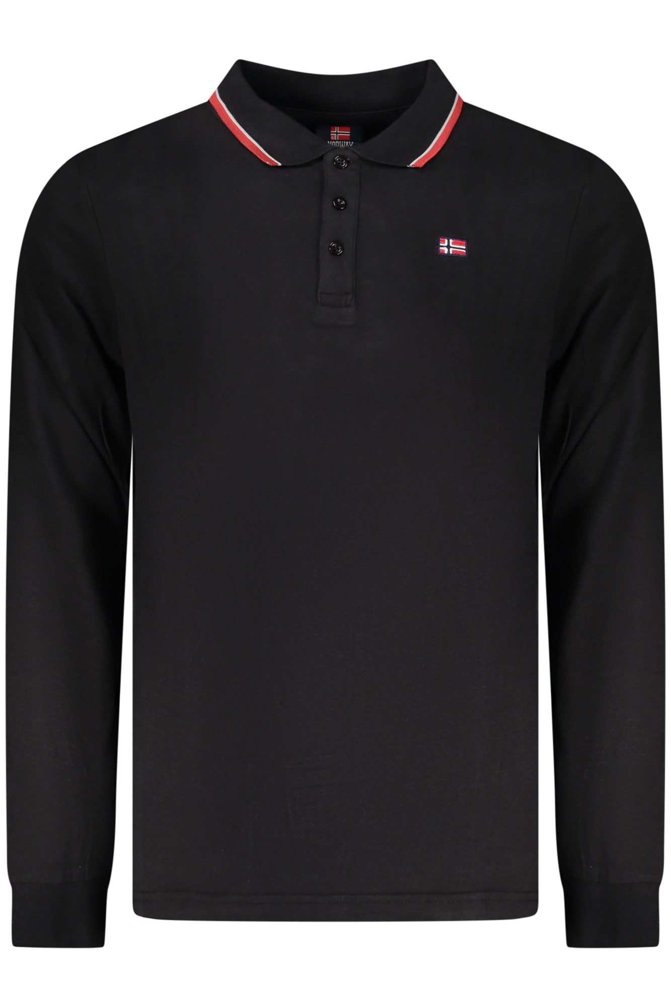 NORWAY 1963 Poloshirt Herren Langarm-Poloshirt Schwarz mit günstig online kaufen