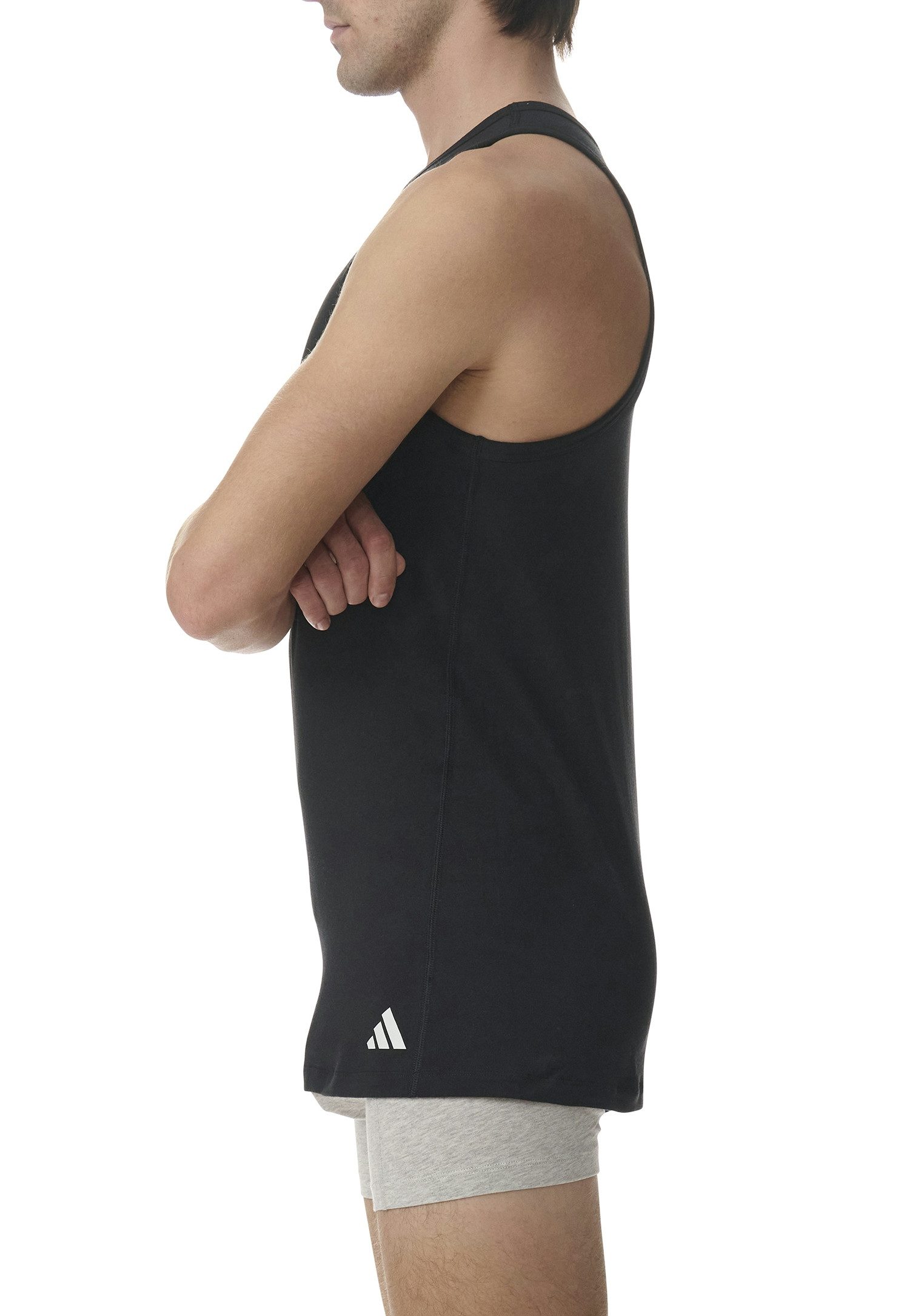 adidas Sportswear Tanktop Active Flex Cotton Ergonomic (2er Pack) mit belüfteter Netzpasse am Rücken, elastisch, Rundhalsausschnitt – Bild 4 von 5