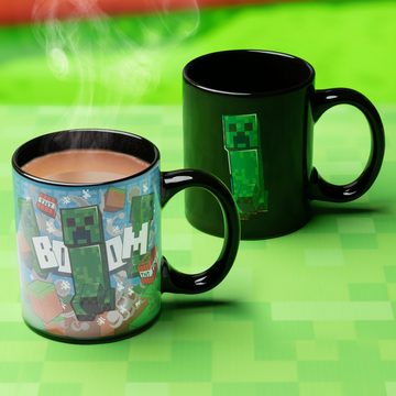 Paladone Tasse Minecraft Creeper Explosion Kaffeebecher mit Wärmeeffekt