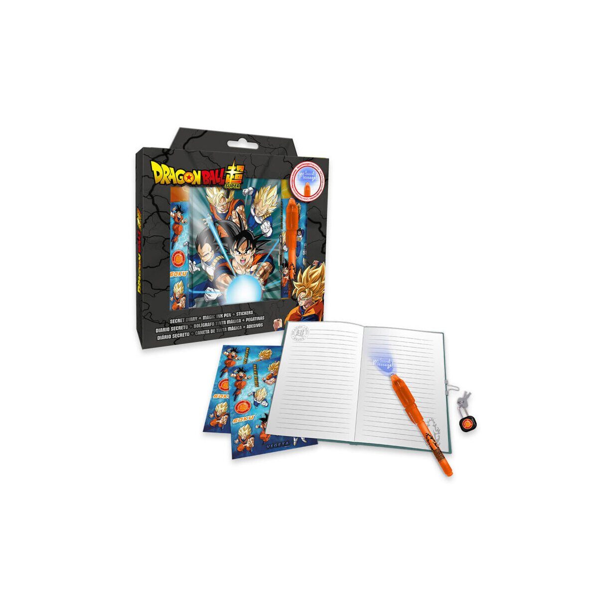 Dragon Ball Kreativset Dragon Ball Tagebuch + Magisches Stift-Set für Kinder