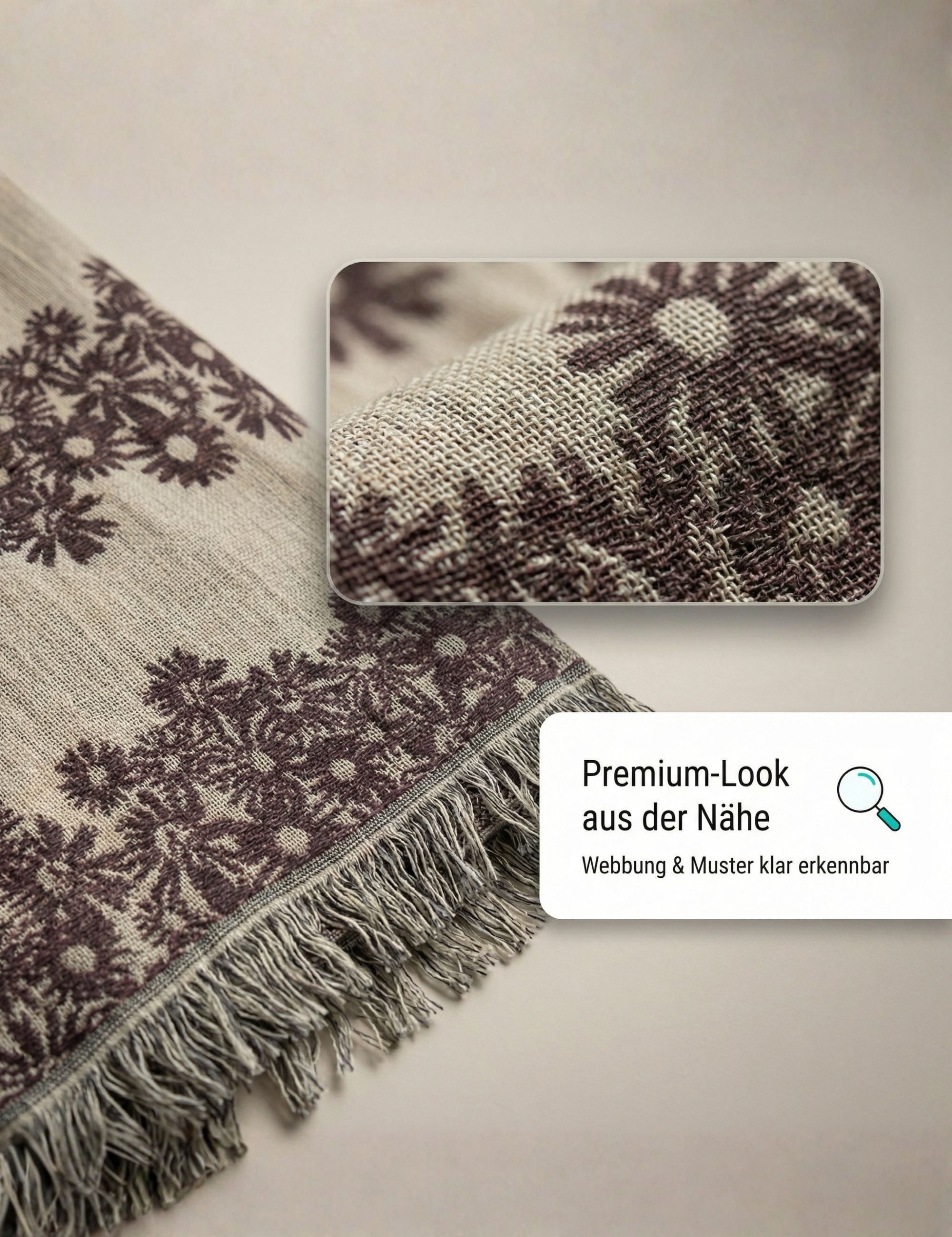 Sunsa Modeschal Winterschal aus 60% Baumwolle/40% Viskose mit Blumen Design, Blumen Design