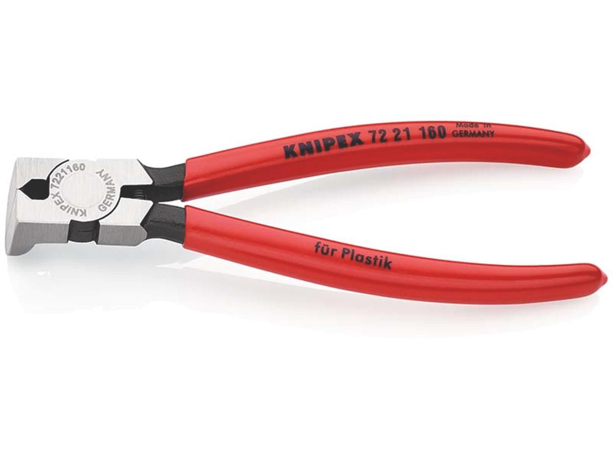 Knipex Seitenschneider 72 21 160 für Kunststoff, für Kunststoff, 85° gewinkelt, 160 mm