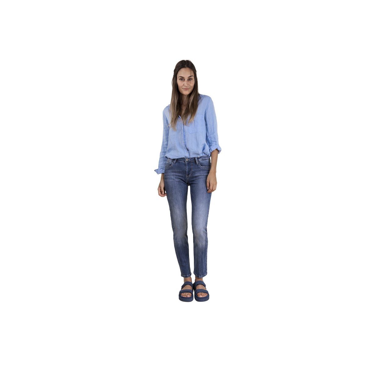 5-Pocket-Jeans grau (1-tlg) BLUE FIRE