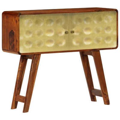 furnicato Sideboard mit Goldaufdruck 90x30x77 cm Massivholz