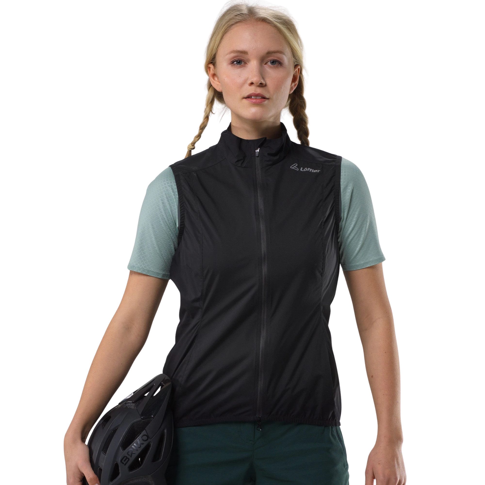 Löffler Fahrradjacke W BIKE VEST WPM POCKET Damen Rad-Weste Schwarz