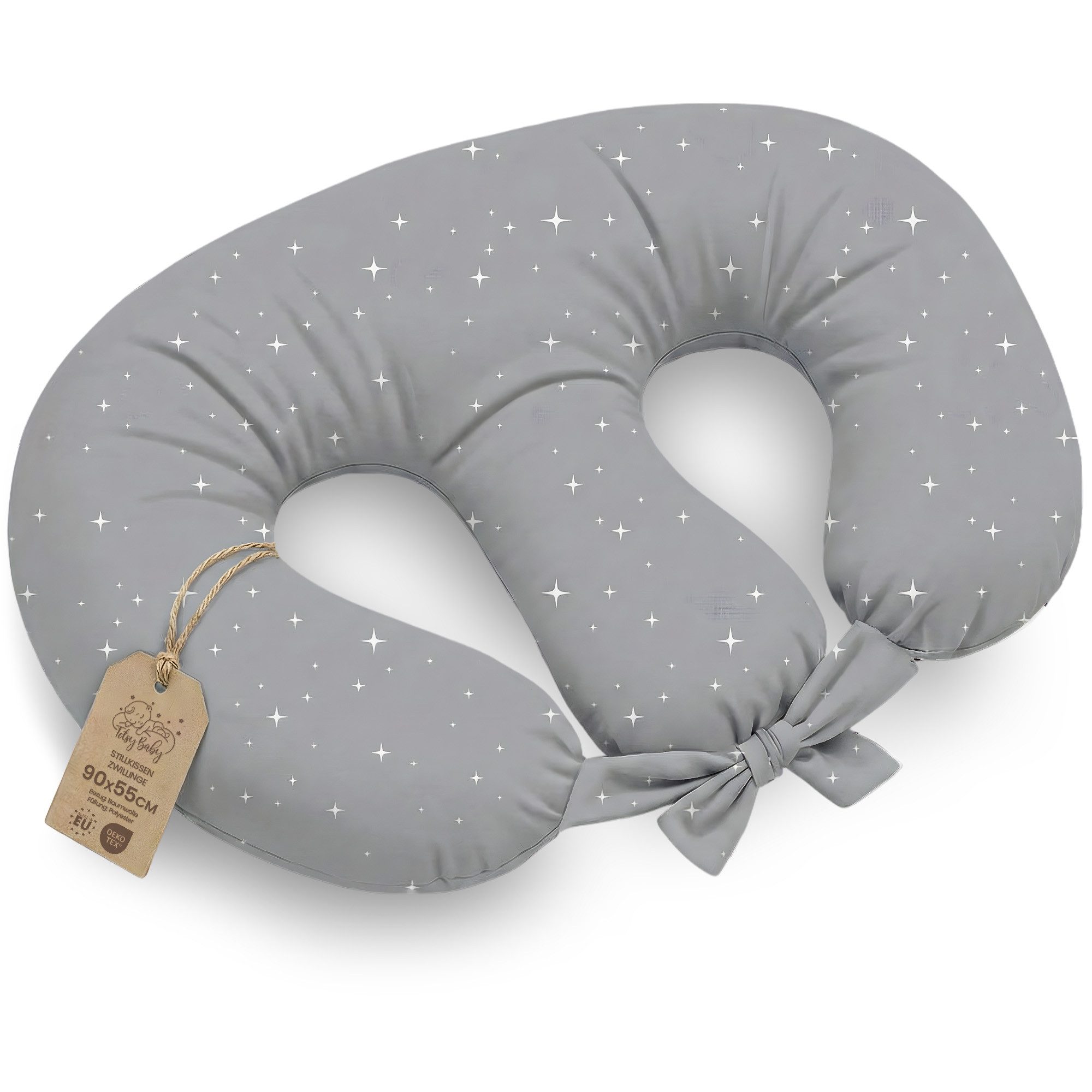 Totsy Baby Stillkissen Breastfeeding Pillow XXL for Twins - Twin Nursing Cushion