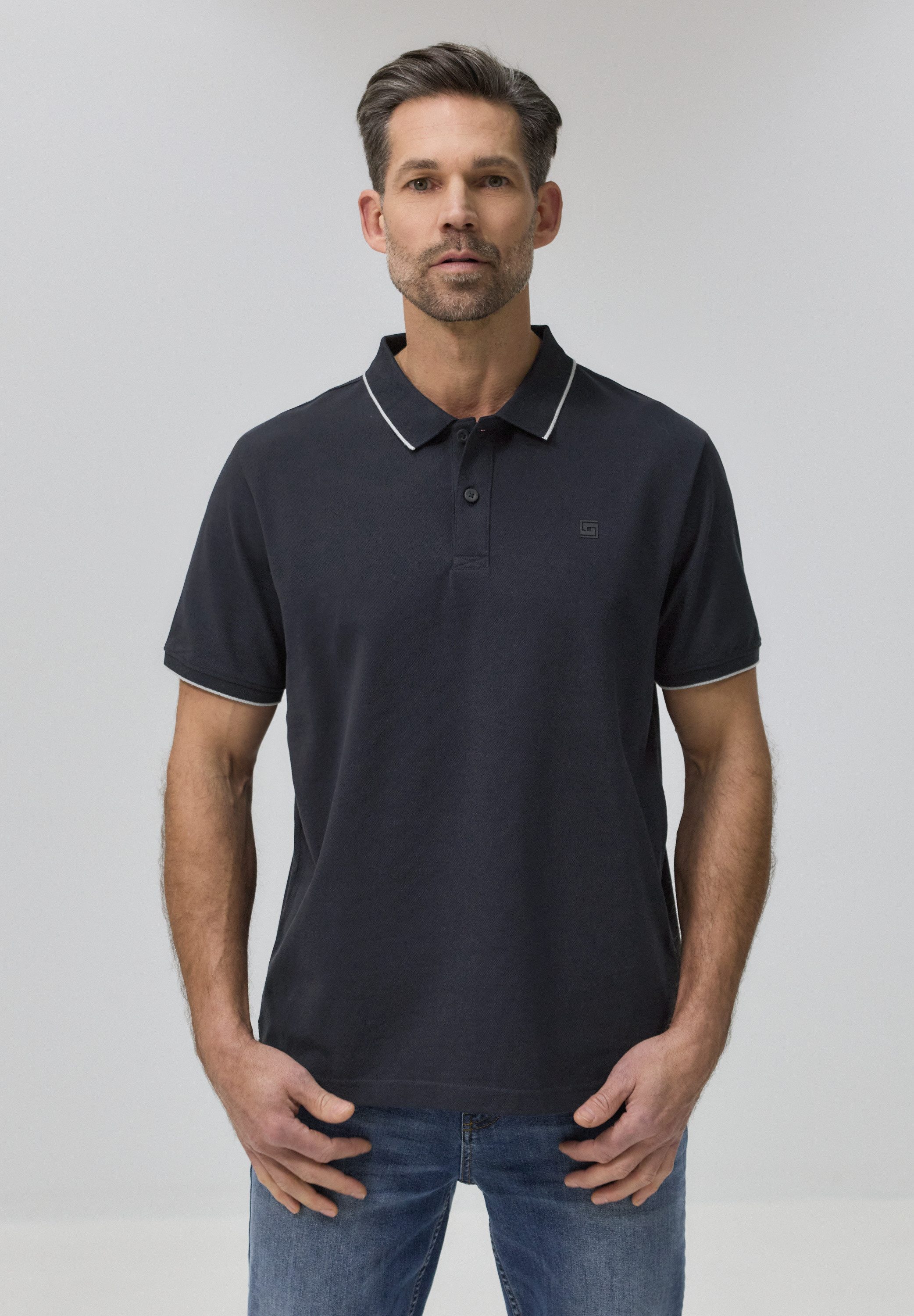 STREET ONE MEN Poloshirt aus reiner Baumwolle