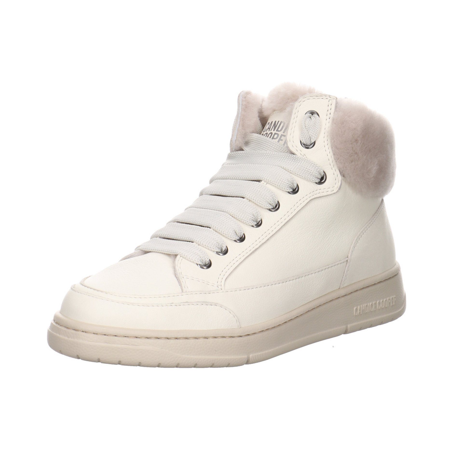 Candice Cooper Damen Sneaker Schuhe Vela Mid Fur High-Top Sneaker Sneaker Glattleder | Stiefel