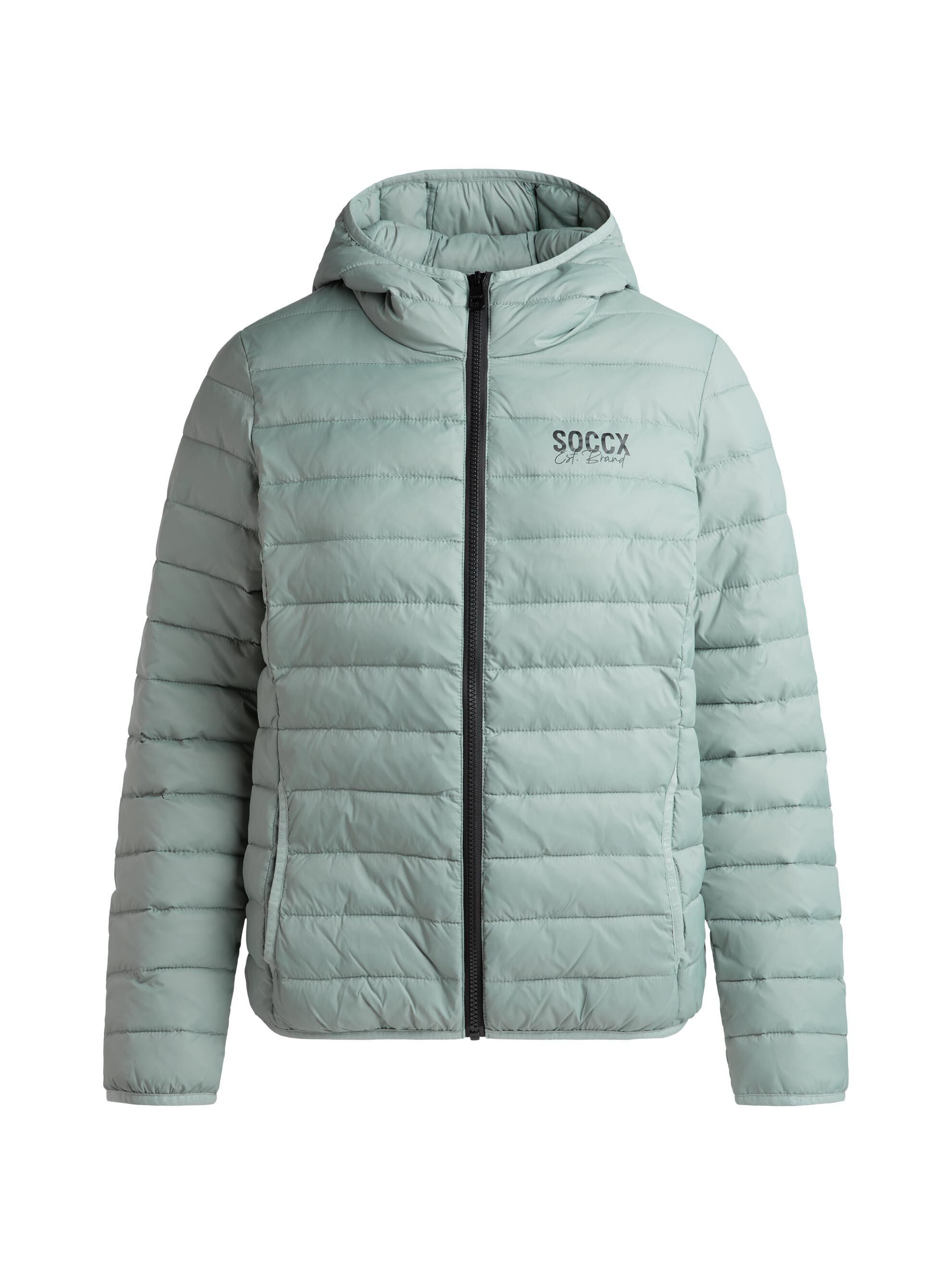 SOCCX Outdoorjacke mit elastischem Saumabschluss