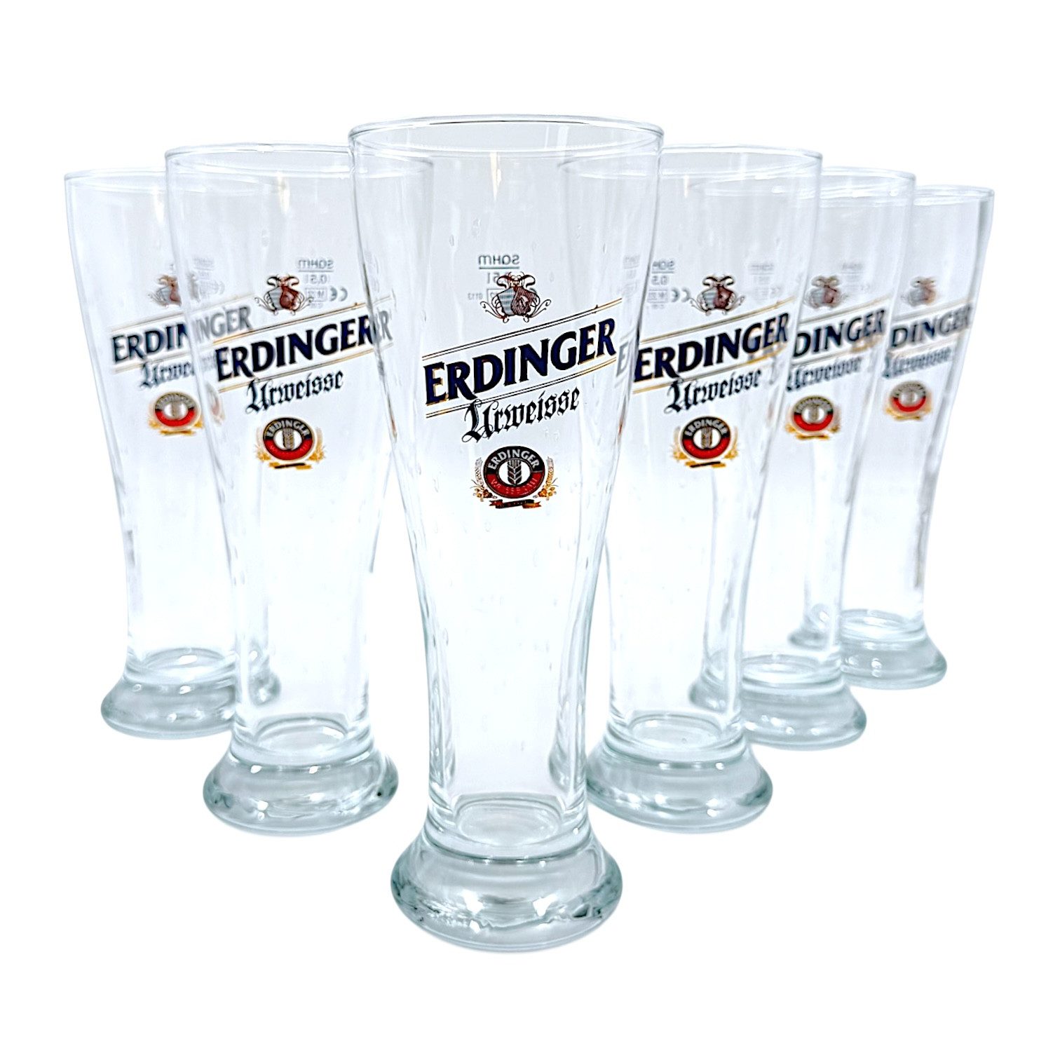 Bierglas Franziskaner 0,5l Weizenglas mit Logo–stilvoller Weißbiergenuss