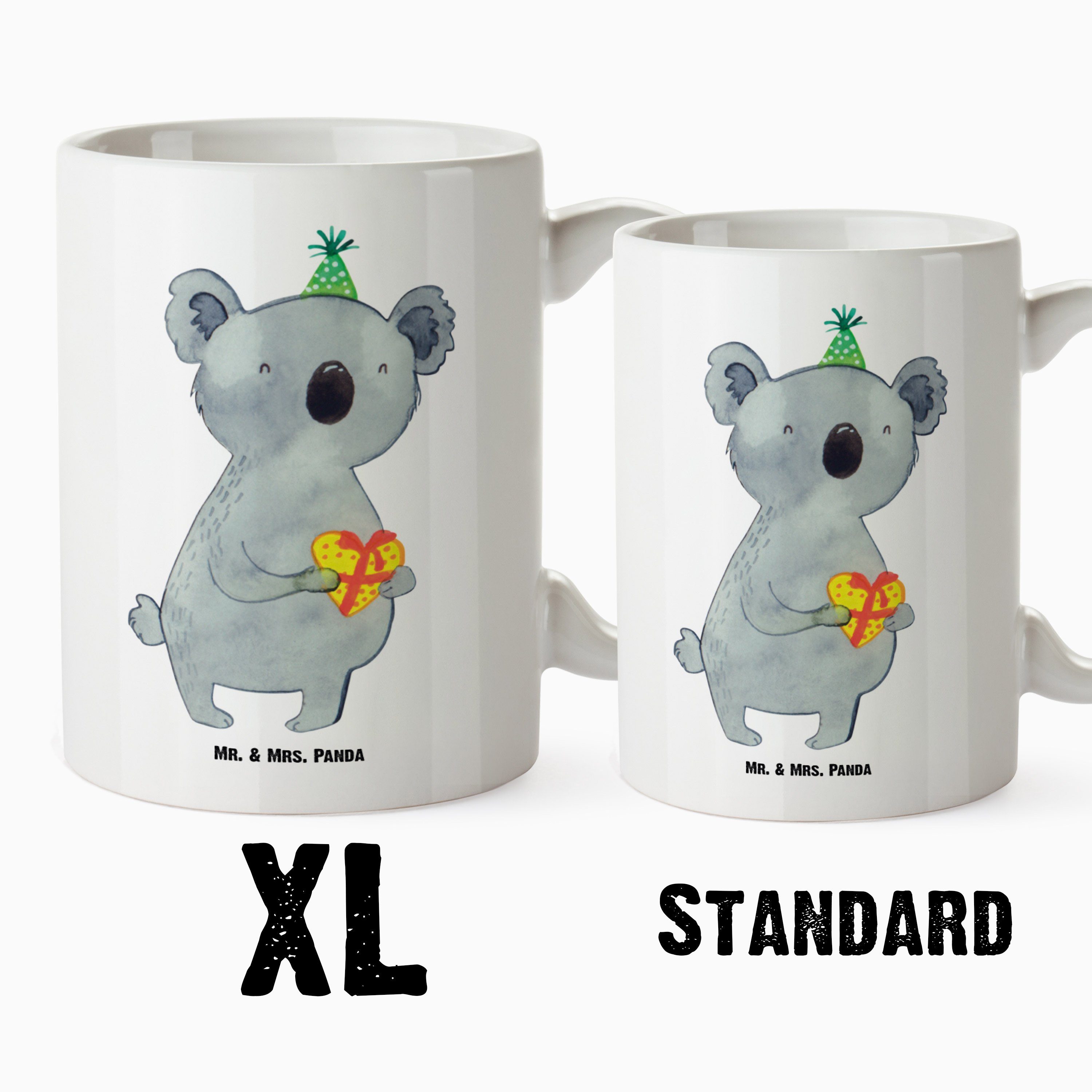 - Geschenk Tasse Große Weiß Geburtstag, Koalabär, Tasse, Tasse Mr. Panda & Keramik XL Koala Party, - XL, Mrs.