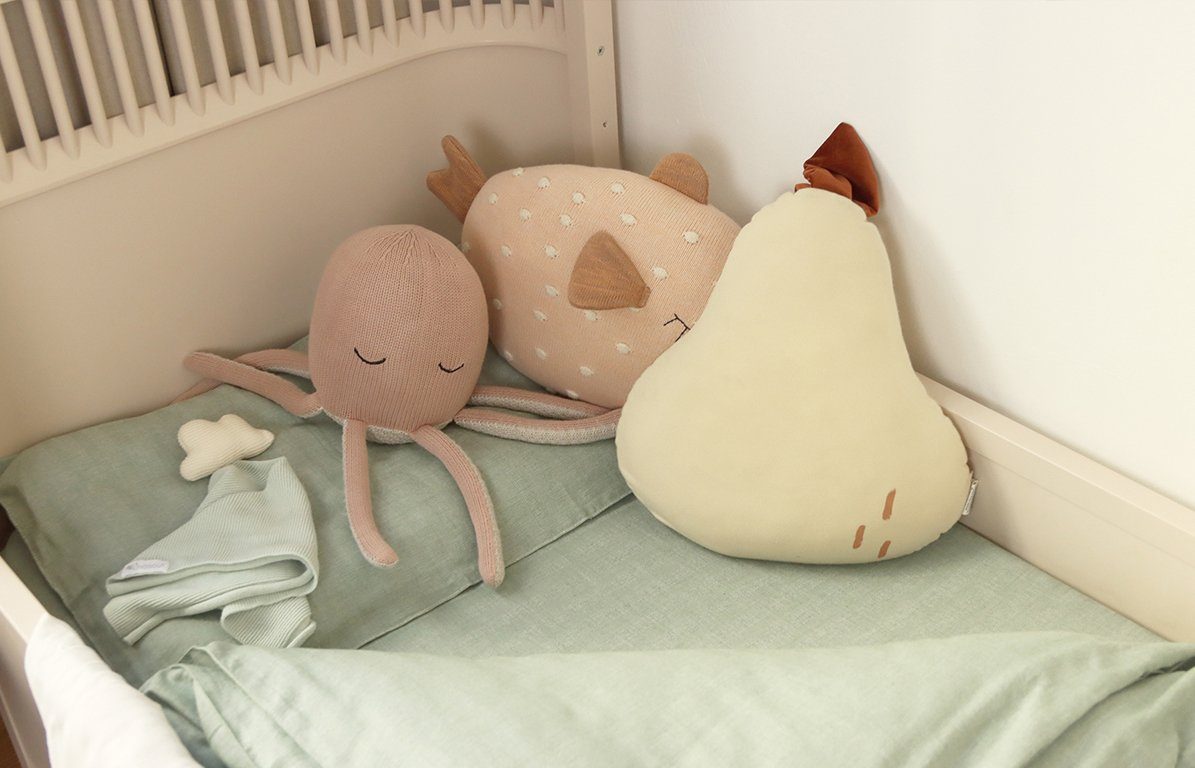 KINDSGUT Kinderbettwäsche, Baumwolle, Pistazie