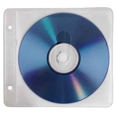 Hama CD-Hülle CD, DVD Ringbuch Hüllen, 50er Pack, Weiß, Schutzcase zum Einheften