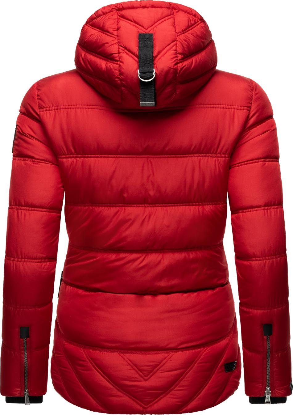 Renesmee rot mit warm gesteppte Steppjacke Navahoo Kapuze Winterjacke