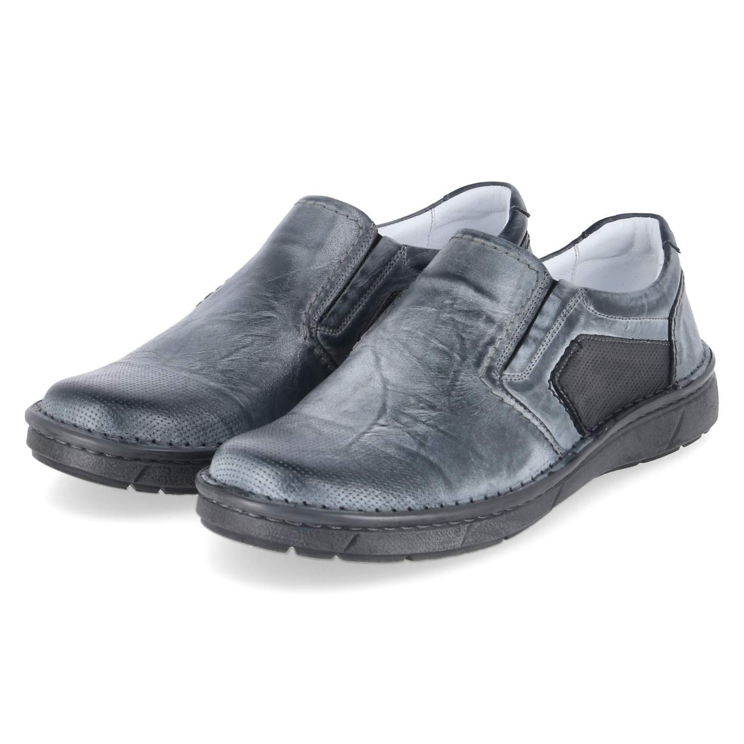KRISBUT Krisbut 5708A-5 Herren Glattleder blau Slipper günstig online kaufen