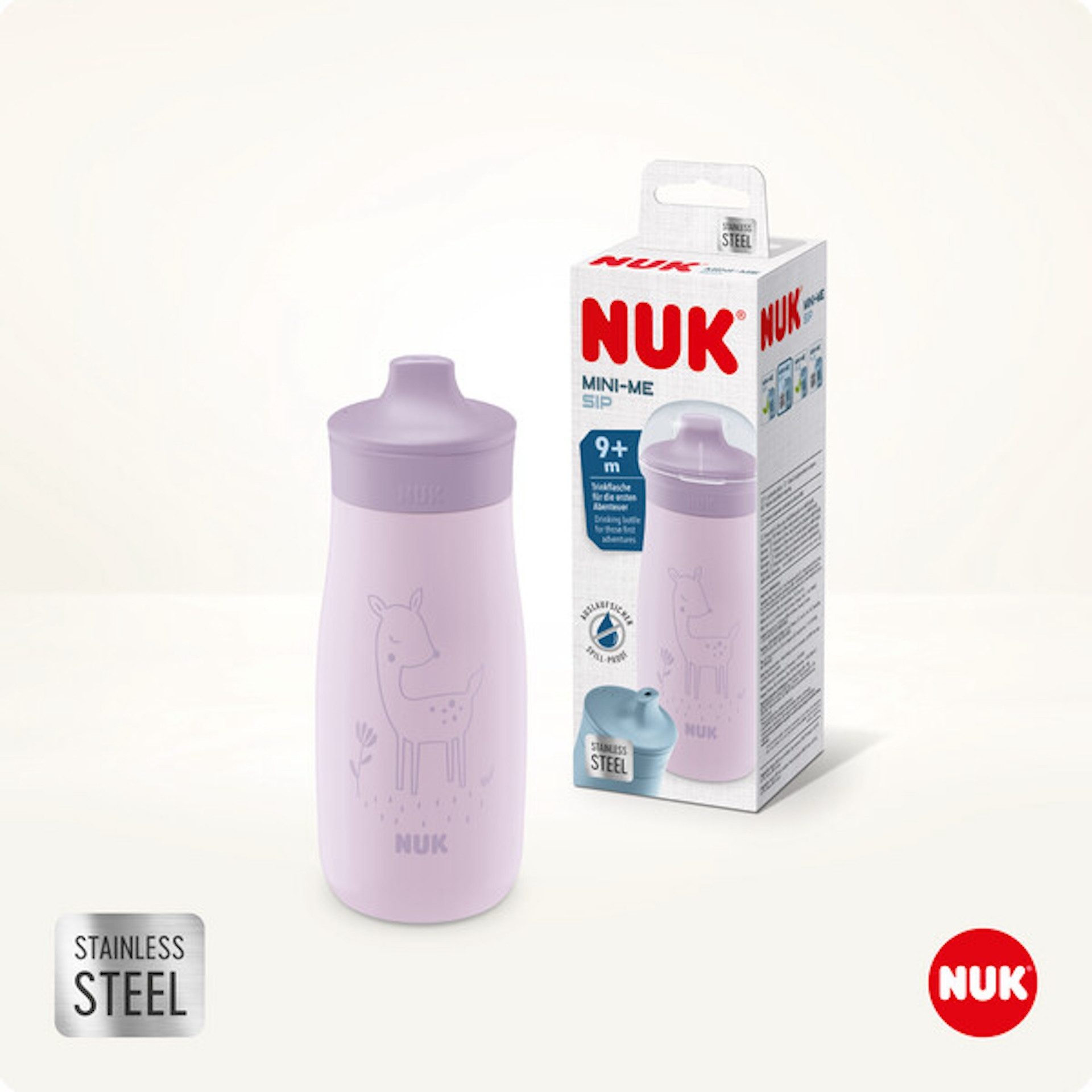 Babyflasche NUK Baby-Trinkflasche Mini Me Edelstahl