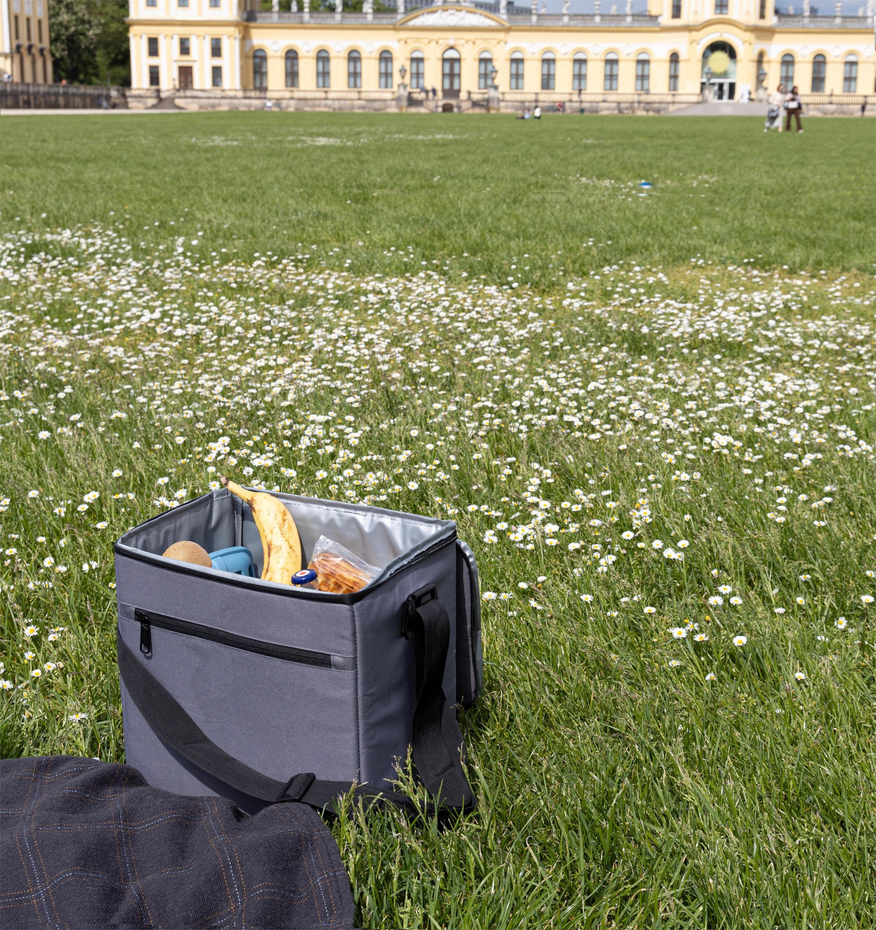 Liter aus Praktische Picknickkorb normani Material Mohe, Picknicktasche recyceltem 17 Kühltasche