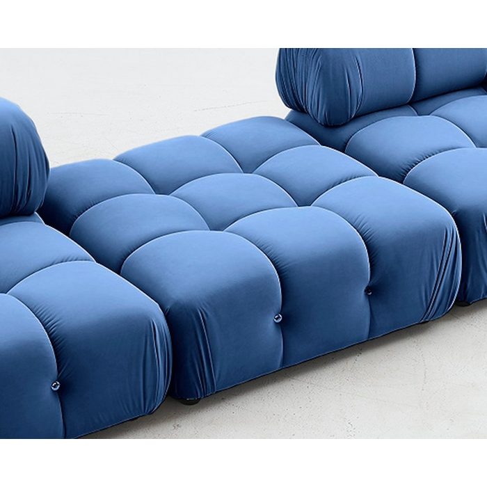 Touch me Sofa Sofa aus Komfort Schaum Samt Bezug in kombinationsfähigen Varianten