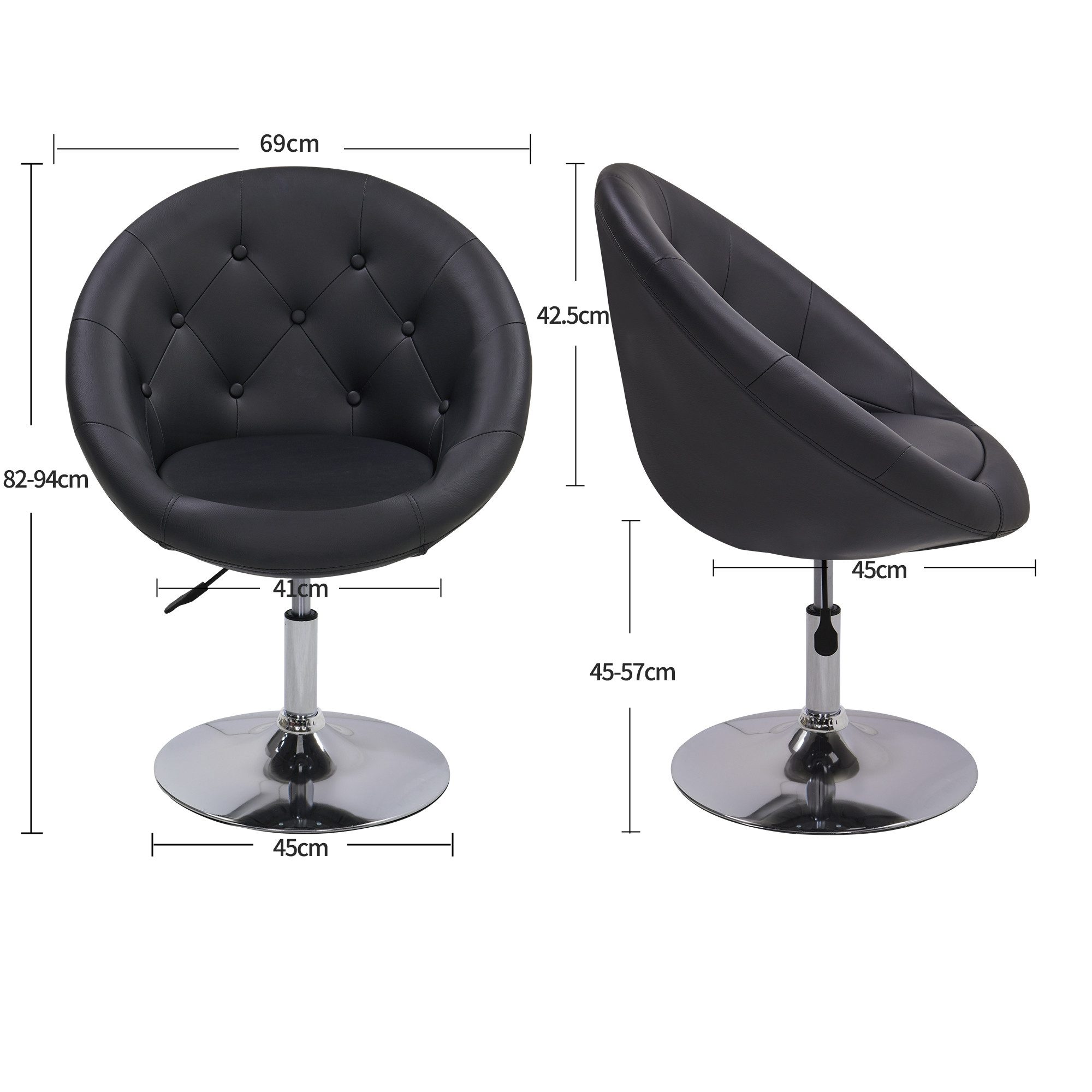 Duhome Loungesessel 509A, Cocktailsessel Clubsessel Schminktischstuhl günstig online kaufen