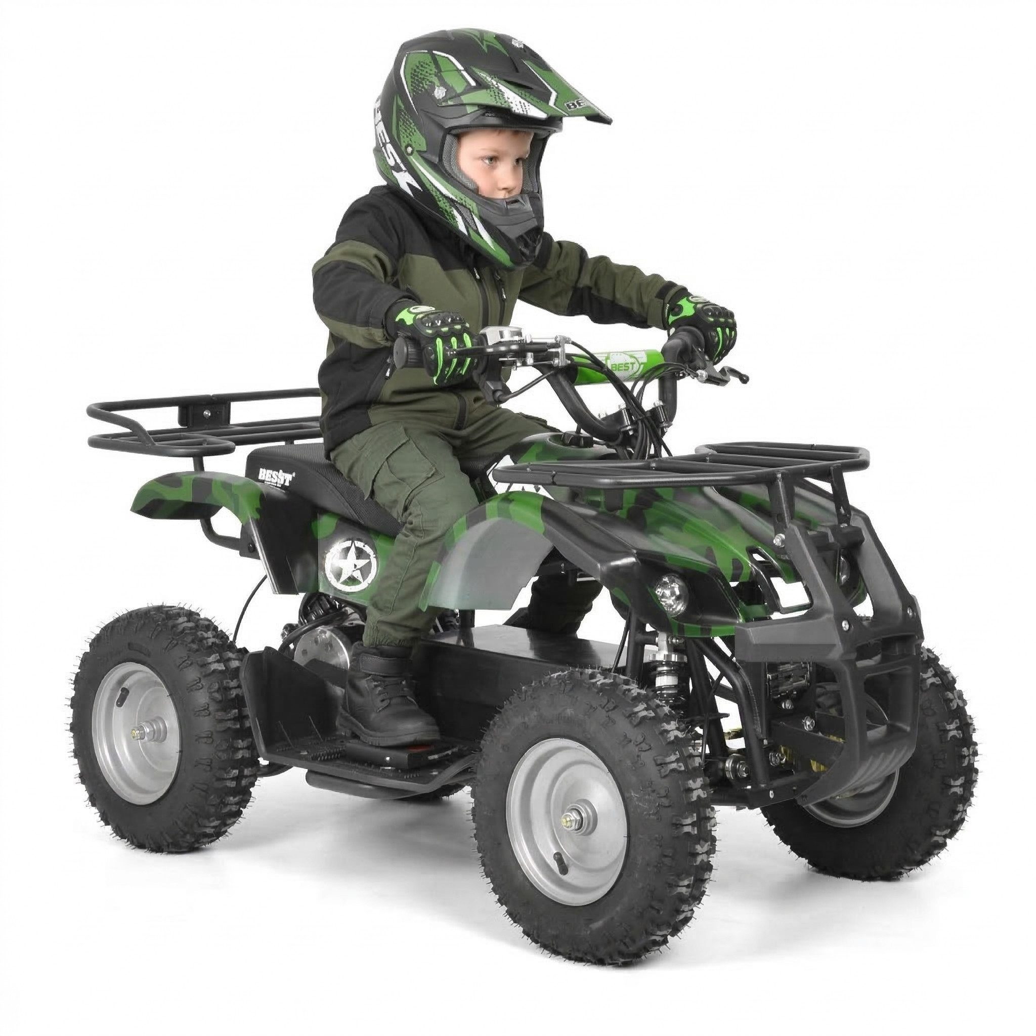 Hecht Elektro-Kinderquad 1000W bis 25 km/h 36V/12Ah Akku, Belastbarkeit 65 kg, Scheibenbremsen, Einstellbare Federung