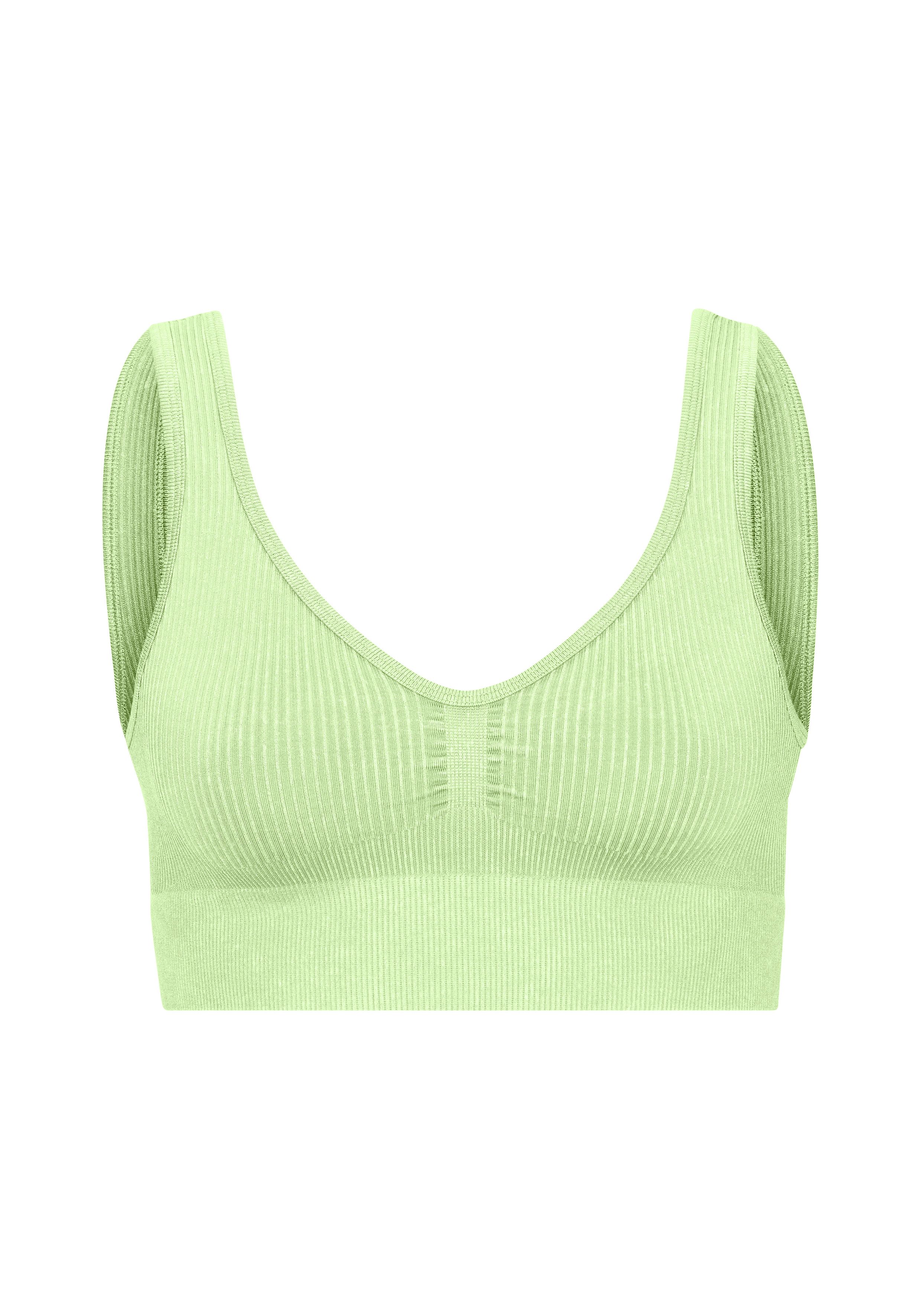 LASCANA ACTIVE Sporttop mit Rippstruktur und abgerundeten V-Ausschnitt günstig online kaufen