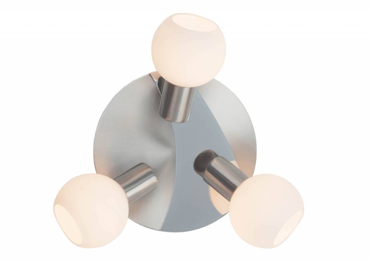 Brilliant Deckenstrahler Tiara, ohne Leuchtmittel, Spotrondell 3flg eisen/weiß