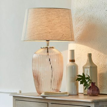 Mirabeau Tischleuchte Tischlampe Fenis creme/rosa