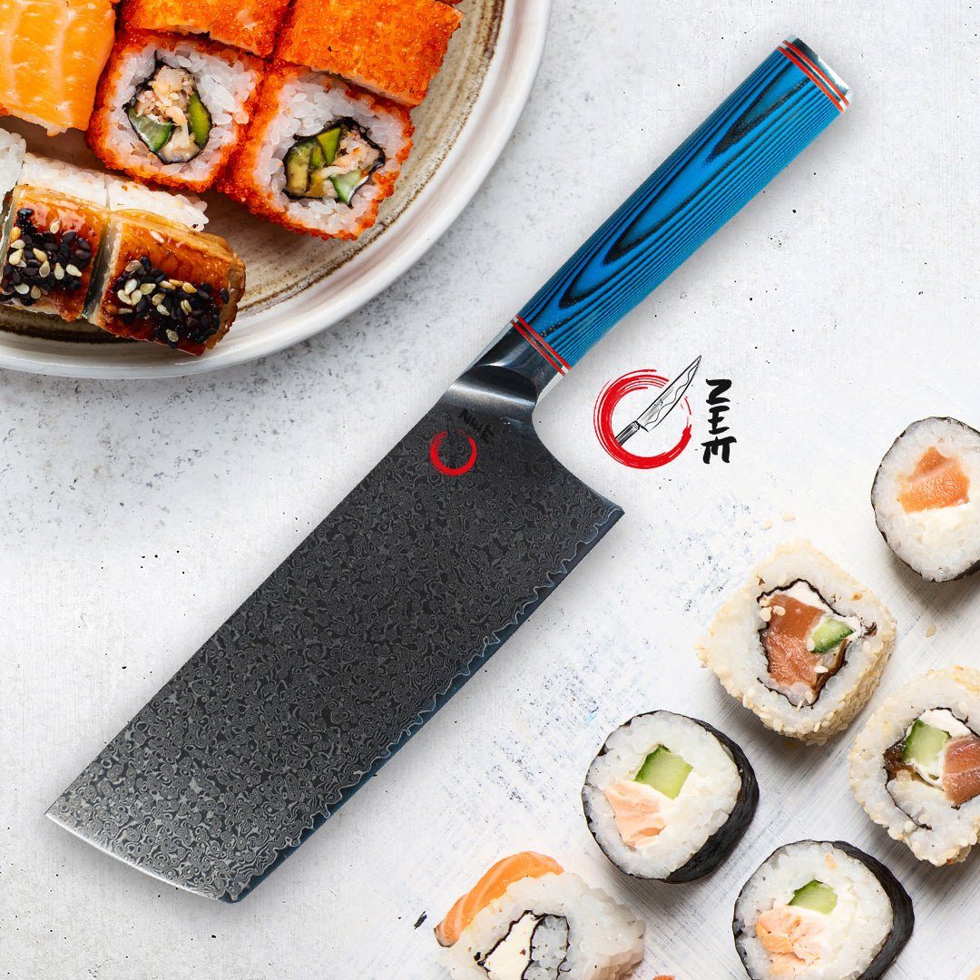 Küchenkompane Damastmesser ZEM, Haku Aoi Damastmesser