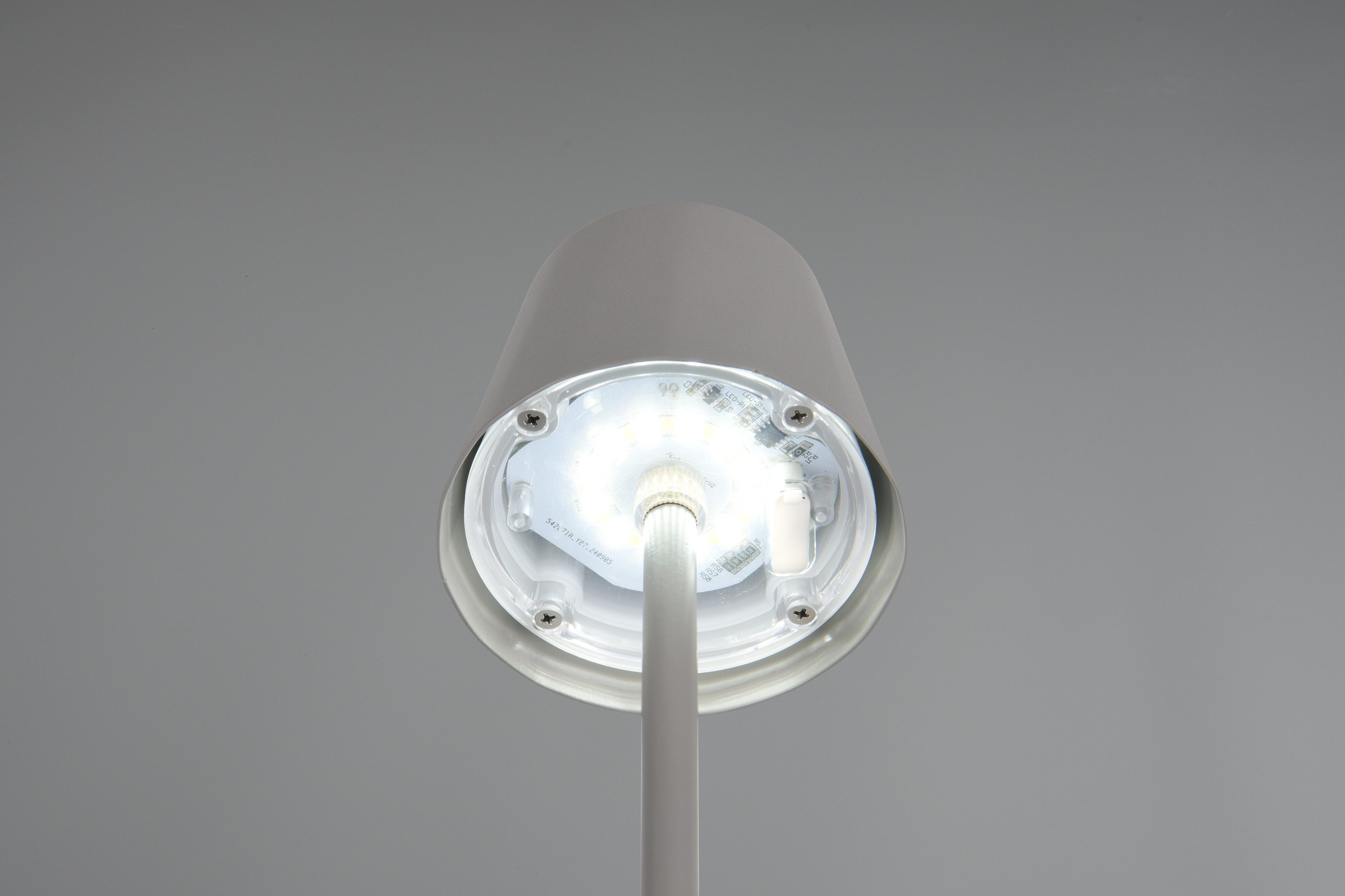 Reality Leuchten LED Tischleuchte DIAZ, Outdoor Akku Tischlampe Höhe 21 cm Ø 8,5 cm, IP44, Touchdimmer, Dimmfunktion, USB-Ladefunktion, mehrere Helligkeitsstufen, LED fest integriert, Farbwechsler, warmweiß - kaltweiß, CCT Lichtfarbe einstellbar 2700-6500K, 160 Lumen, 1,6W, USB Anschluss