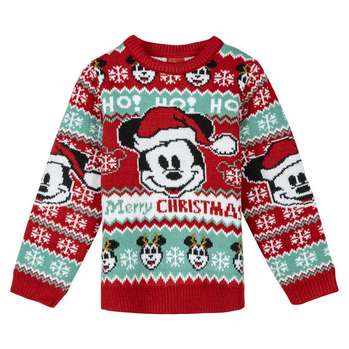 Strickpullover Disney Mickey Xmas Pullover – Bequemer Weihnachts Strickpulli