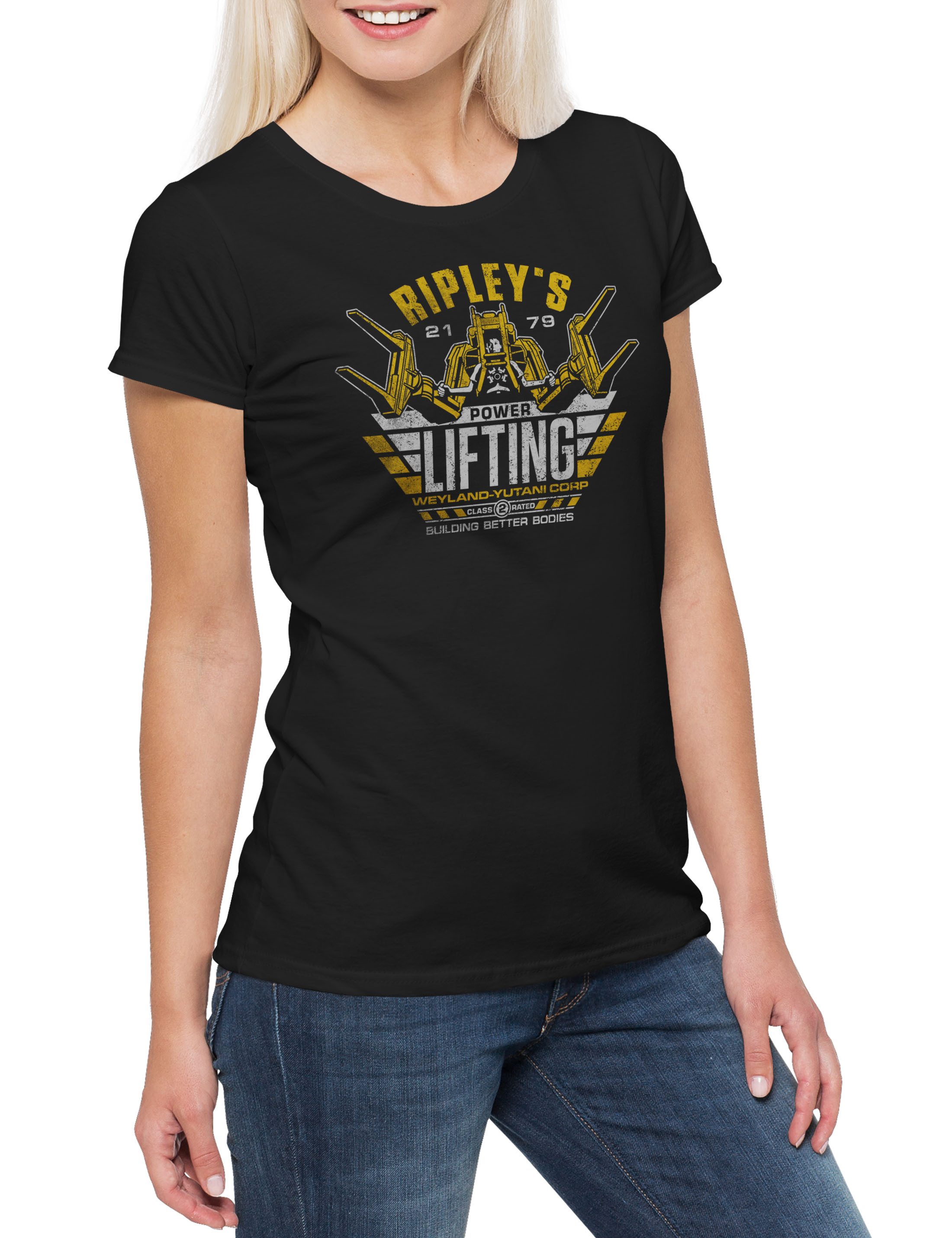 Print-Shirt Ripley's Power Lifting Damen T-Shirt Prometheus USCSS Nostromo Alien