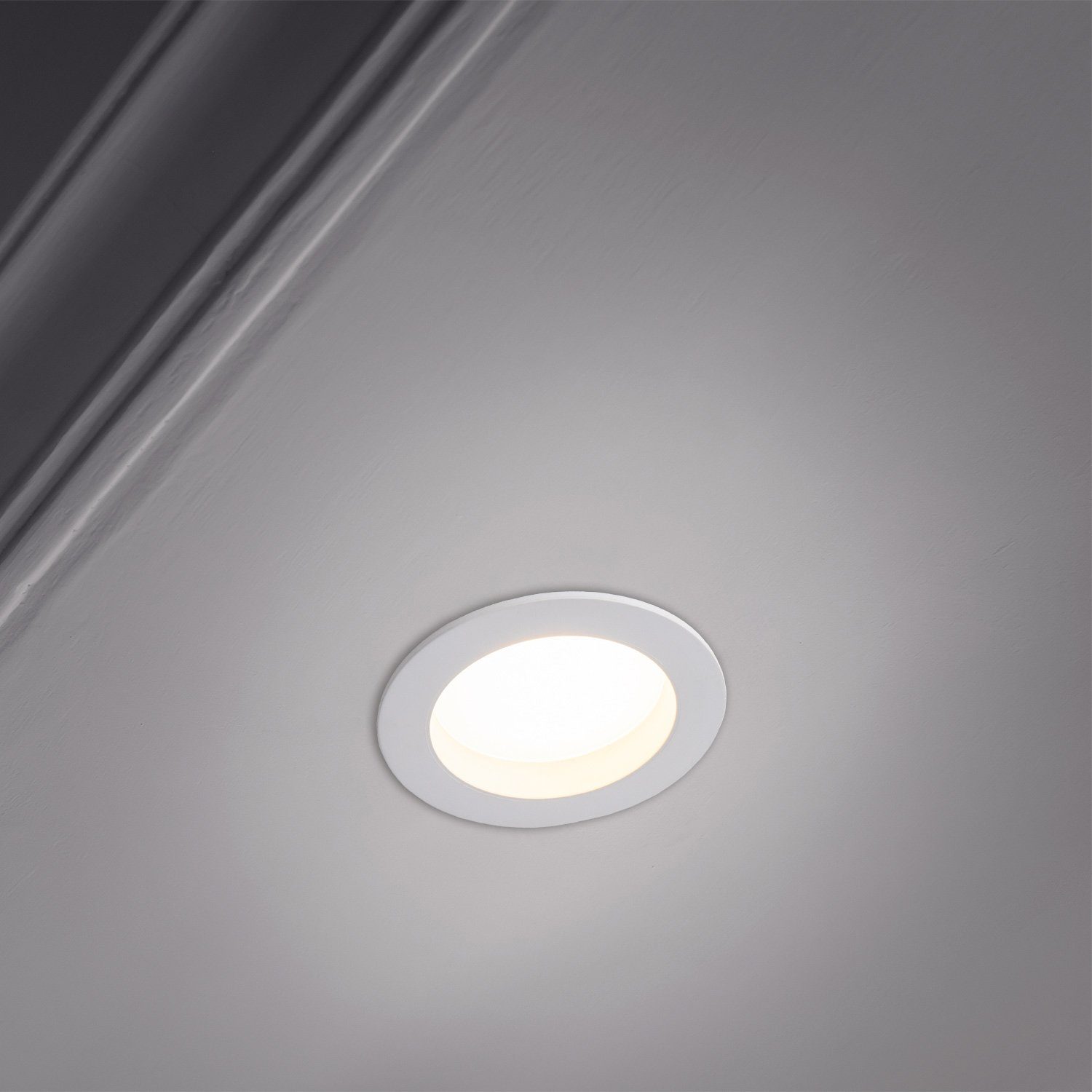Senta, LED Warmweiß, Home Spotlight Flach Paco 3er Einbaustrahler Einbauleuchte LED LED 3000K Set wechselbar, Strahler