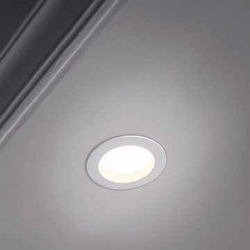 Paco Home Einbauleuchte Senta, LED wechselbar, Warmweiß, LED Einbaustrahler LED Strahler Spotlight Flach 3er Set 3000K
